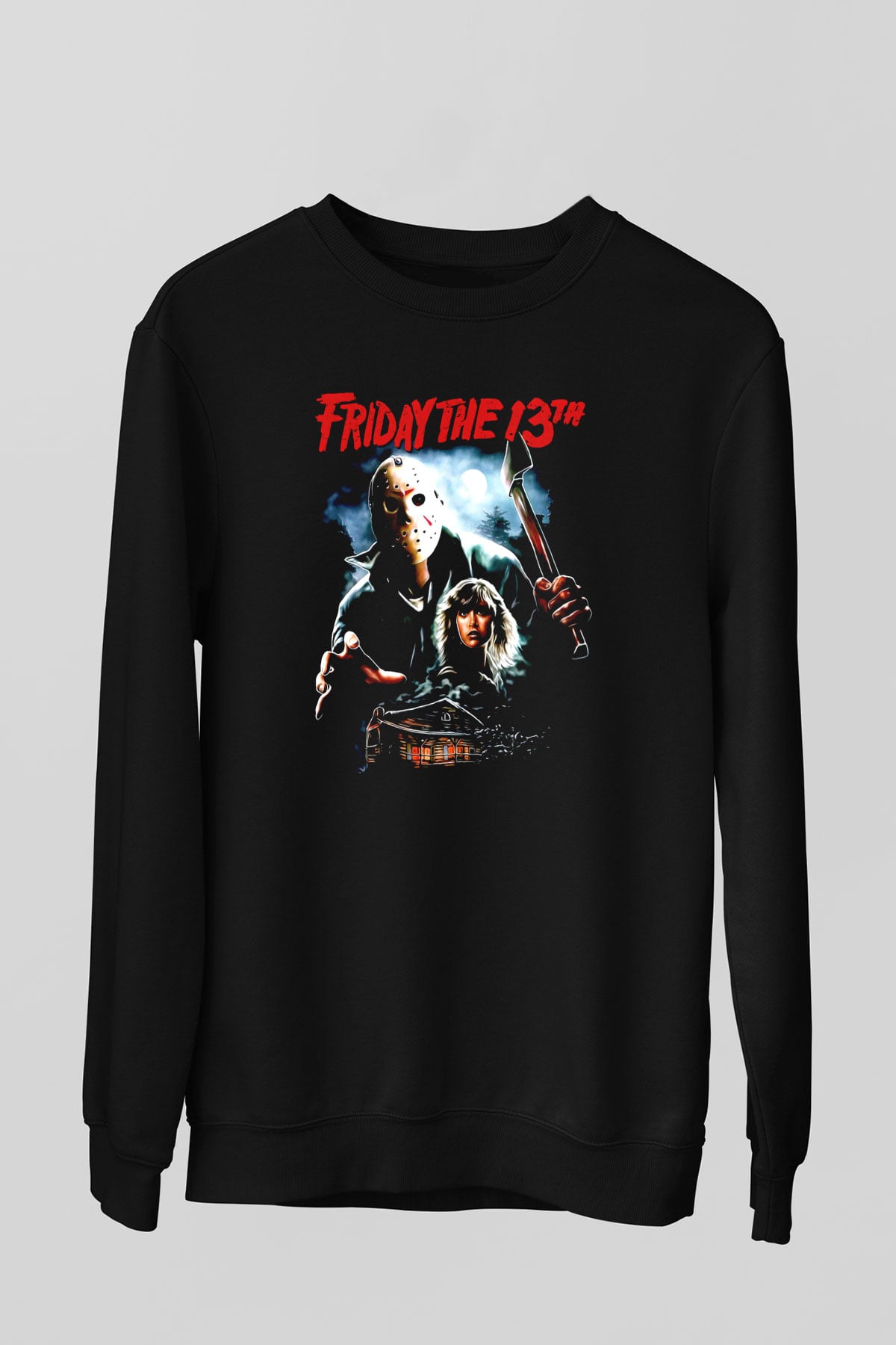 Friday the 13th 13.Cuma Siyah Unisex  Sweatshirt
