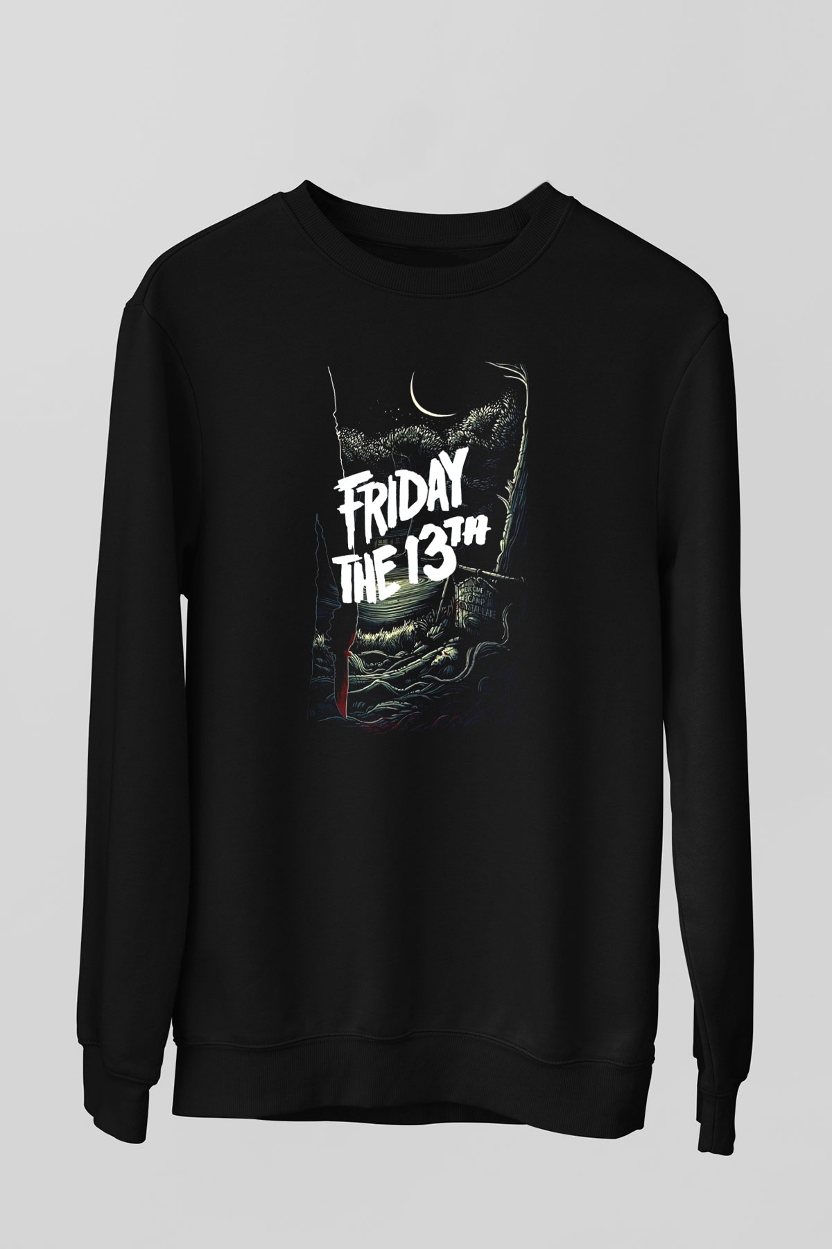 Friday the 13th 13.Cuma Siyah Unisex Sweatshirt