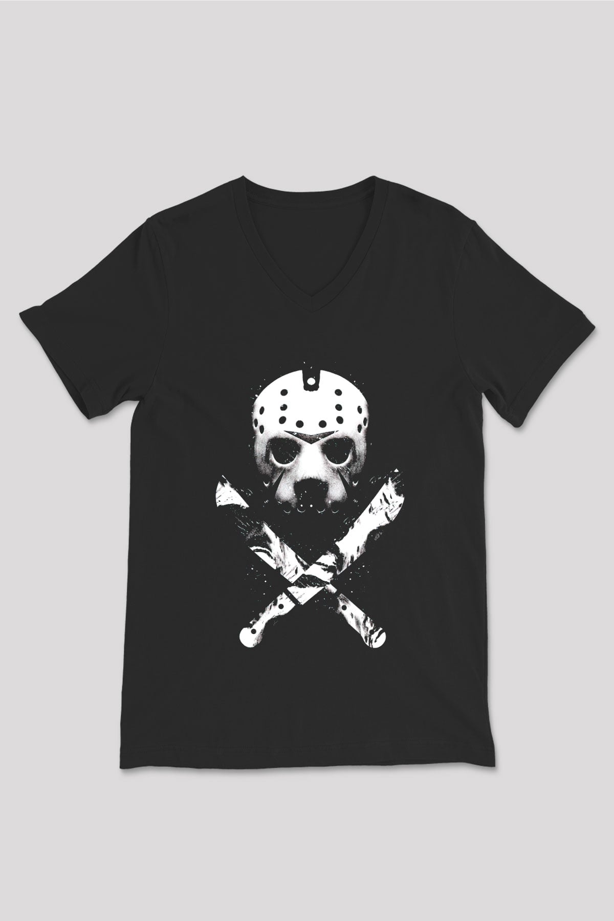 Friday the 13th 13.Cuma Siyah Unisex  V Yaka Tişört