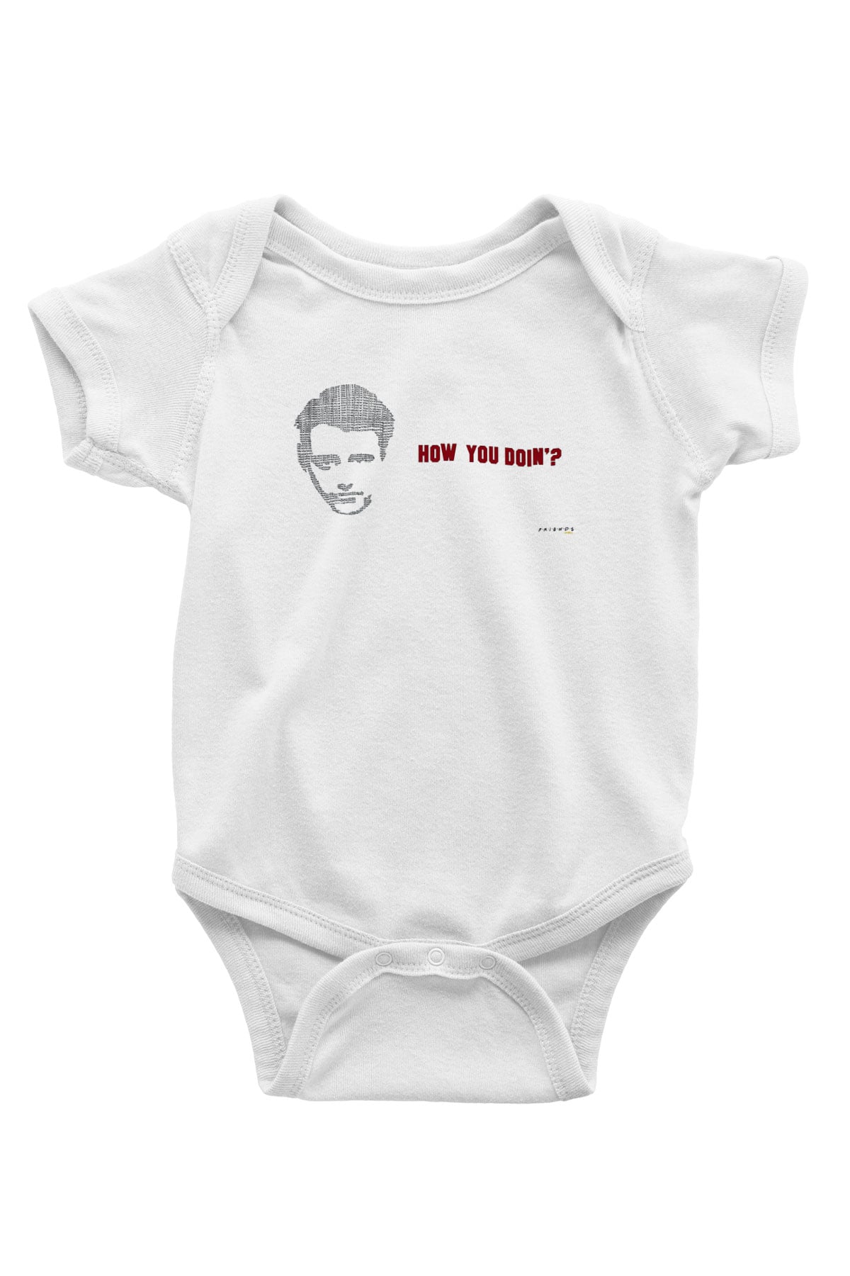 Friends Baskılı Beyaz Unisex Bebek Body - Zıbın