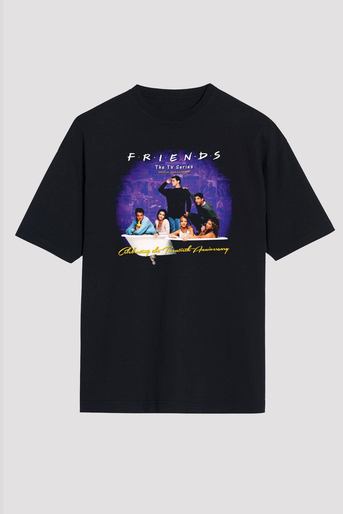 Friends Siyah Unisex Oversize Tişört
