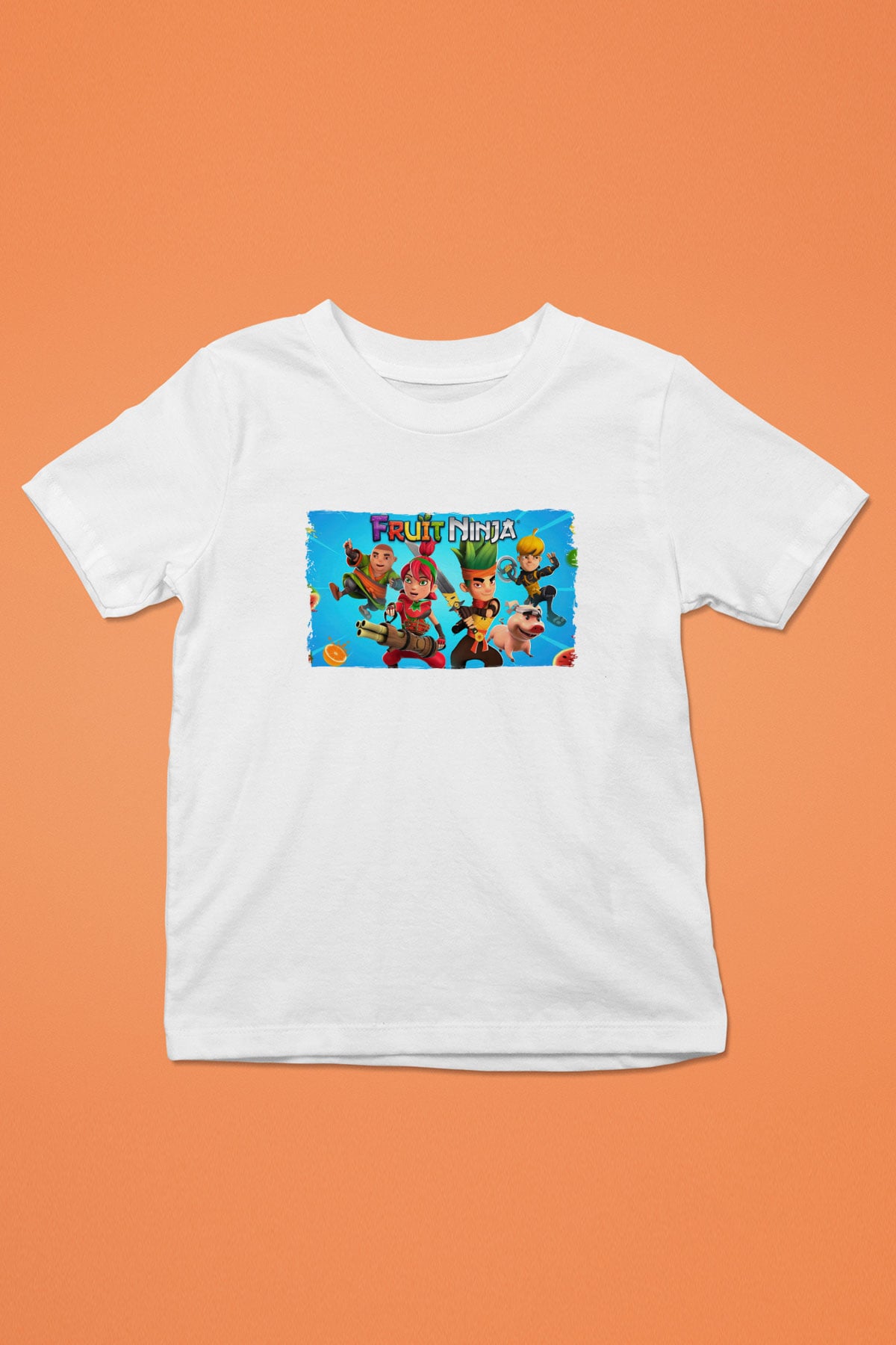 Fruit Ninja Beyaz Unisex Çocuk Tişört