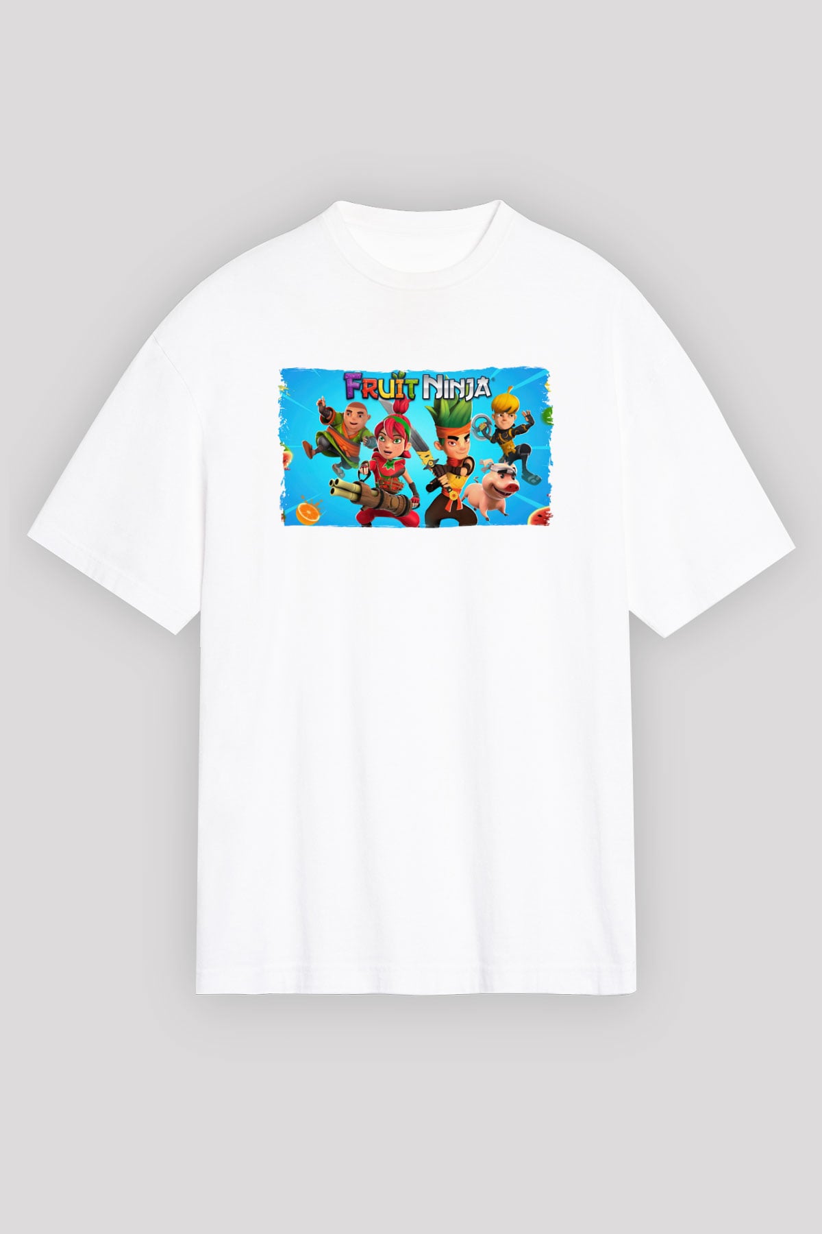 Fruit Ninja Beyaz Unisex Tişört T-Shirt