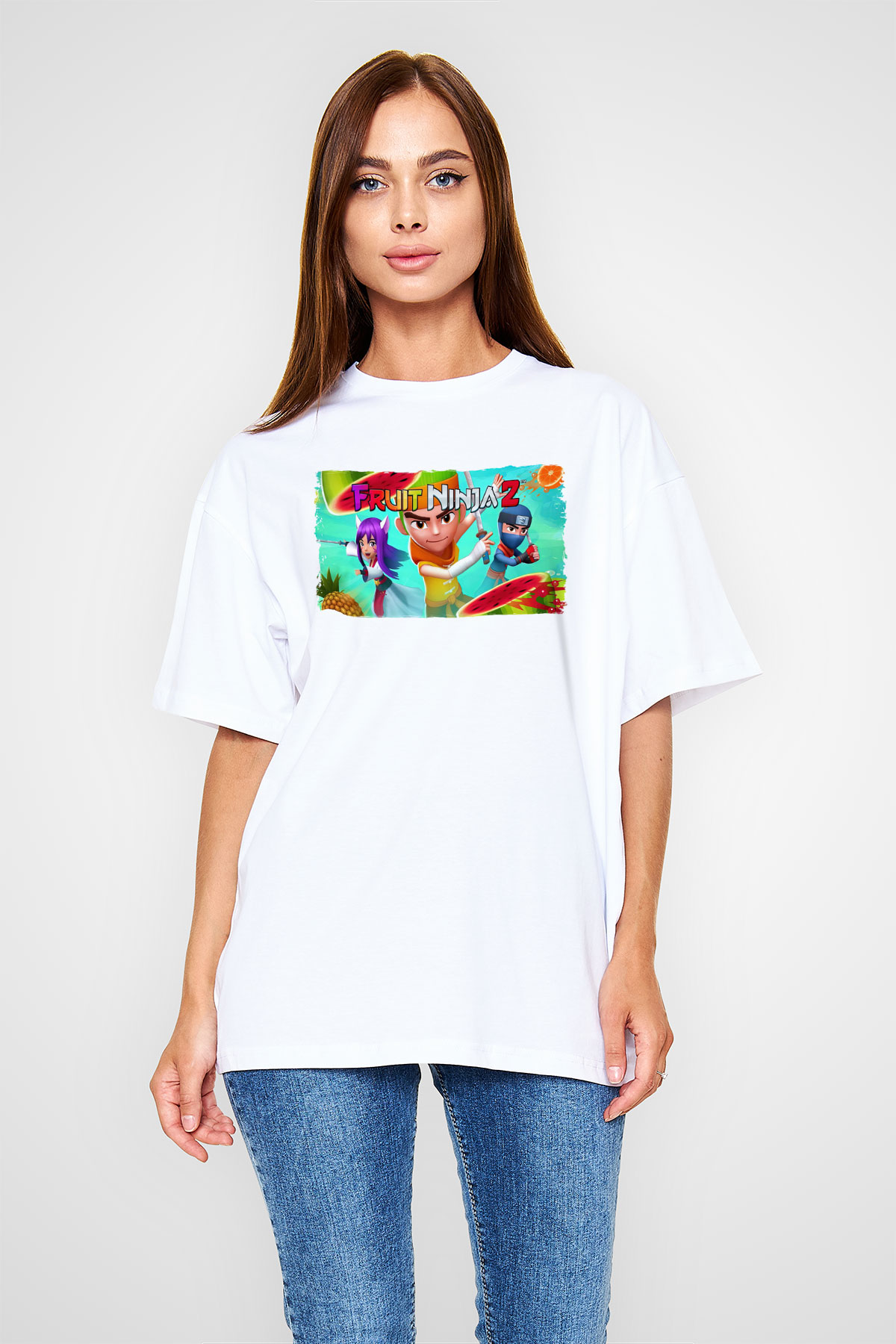 Fruit Ninja Beyaz Unisex Tişört T-Shirt