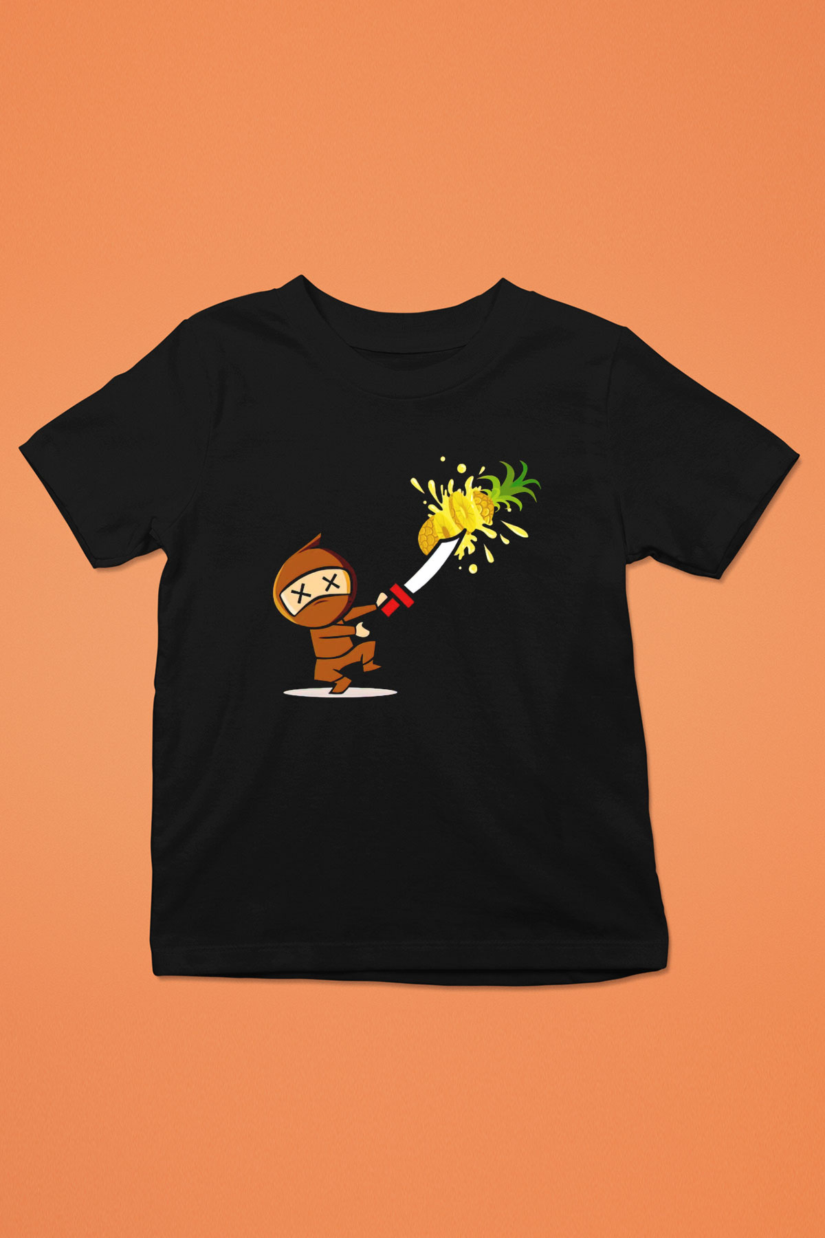 Fruit Ninja Siyah Unisex Çocuk Tişört
