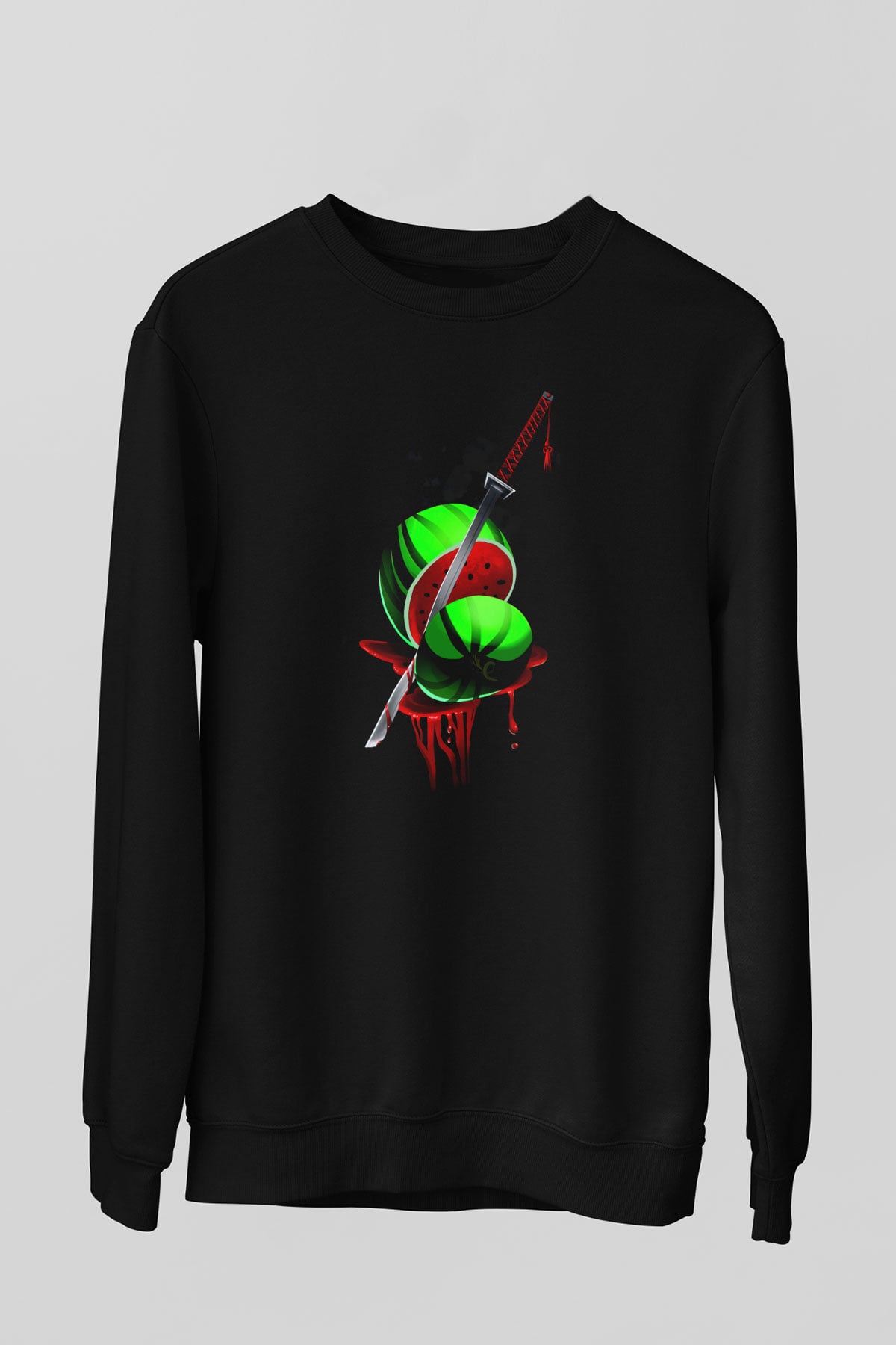 Fruit Ninja Siyah Unisex Sweatshirt