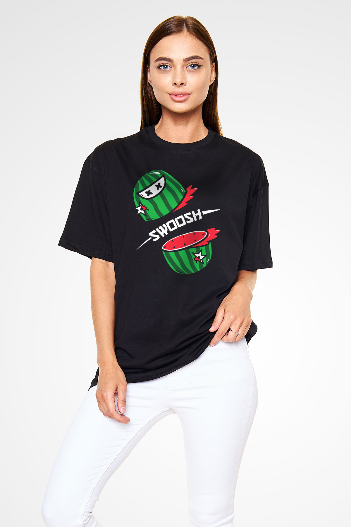 Fruit Ninja Siyah Unisex Tişört T-Shirt