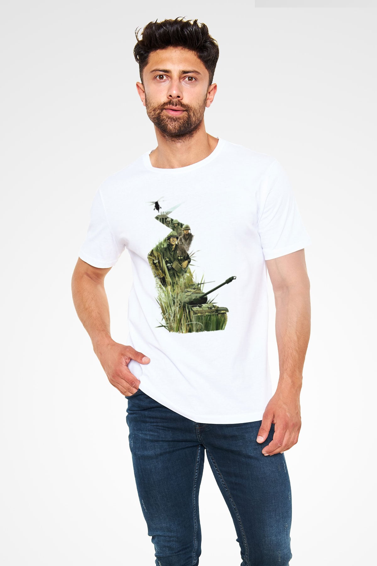 Full Metal Jacket Baskılı Beyaz Unisex Tişört