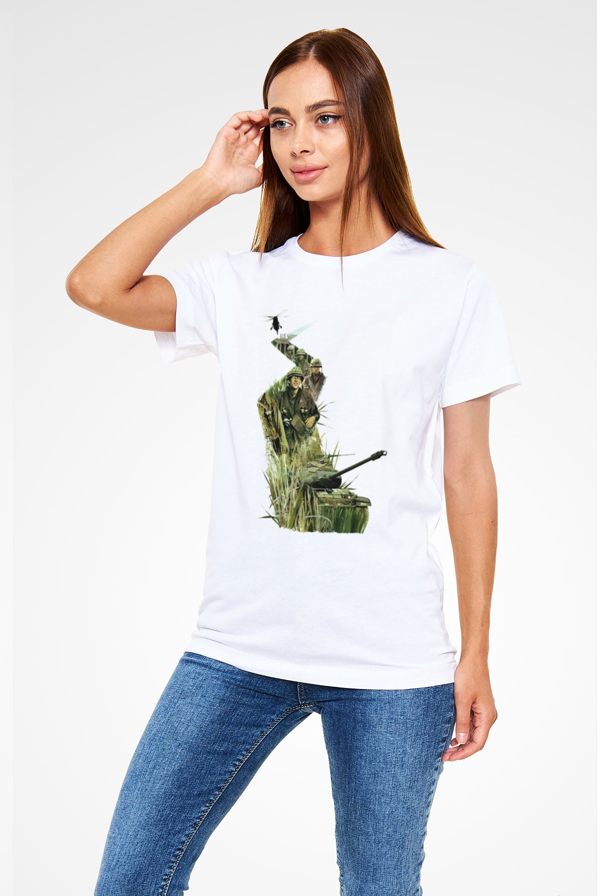 Full Metal Jacket Baskılı Beyaz Unisex Tişört