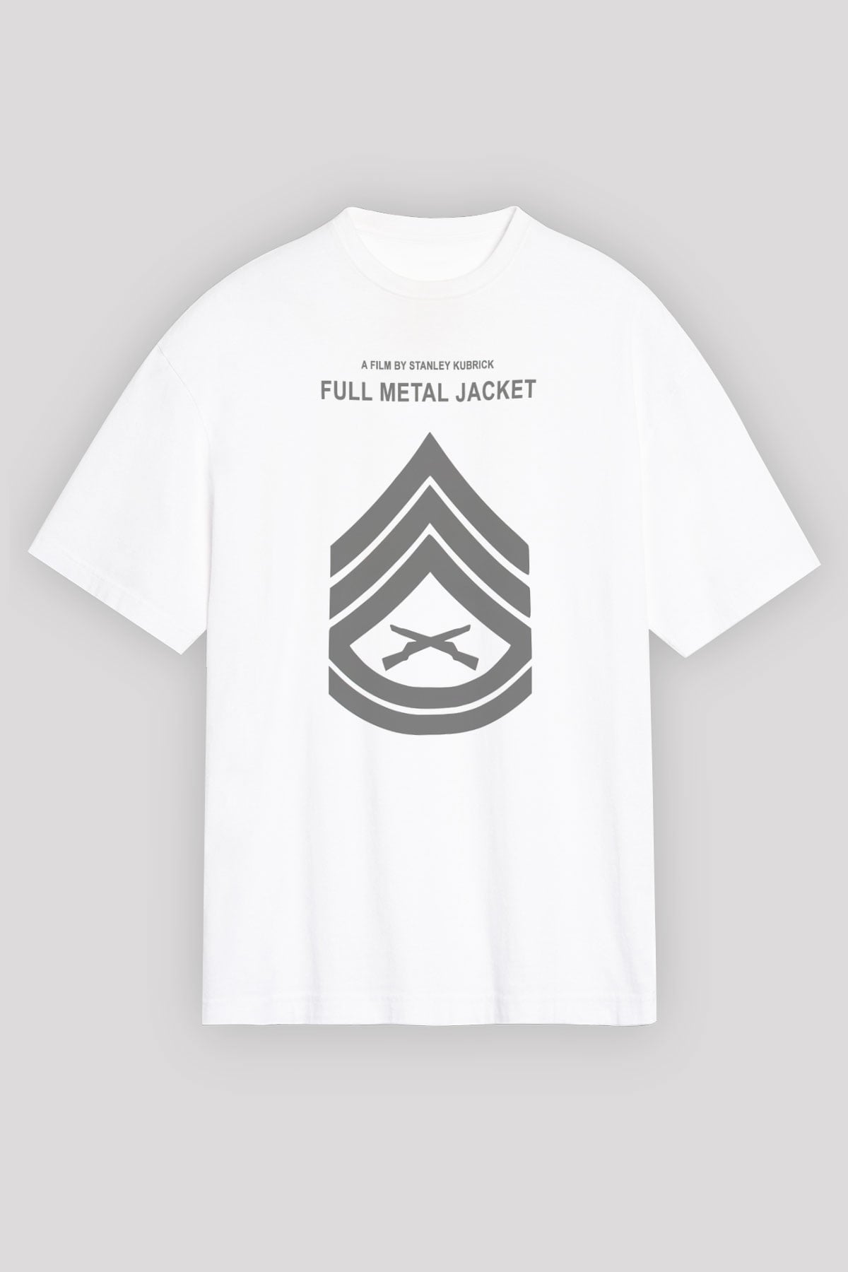 Full Metal Jacket Beyaz Unisex Oversize Tişört T-Shirt