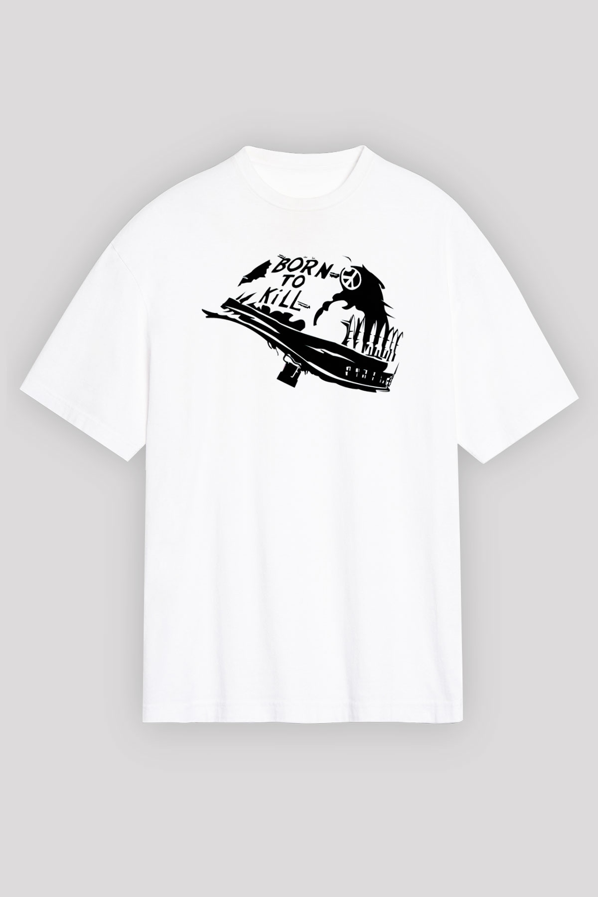 Full Metal Jacket Beyaz Unisex Oversize Tişört T-Shirt