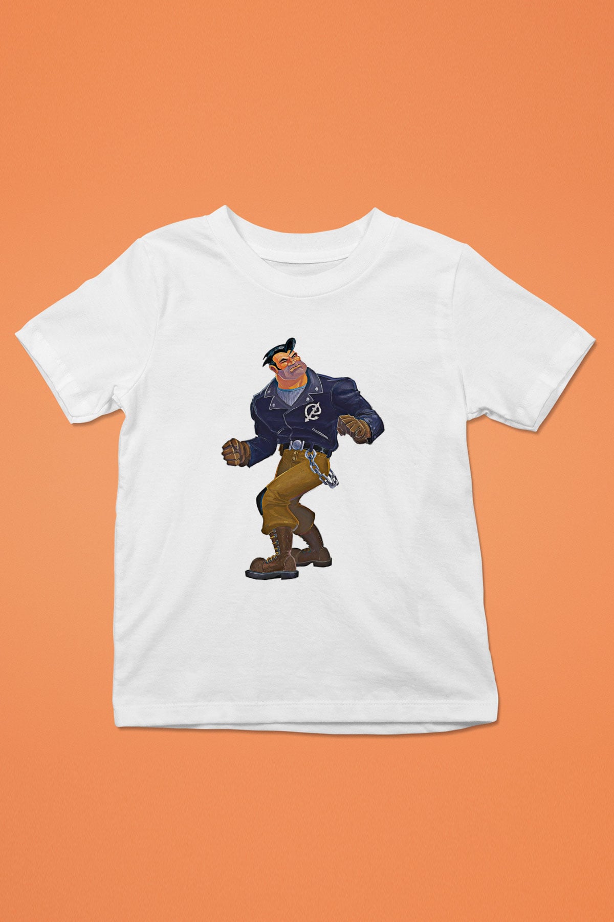 Full Throttle Baskılı Beyaz Unisex Beyaz Çocuk Tişört - Tshirt
