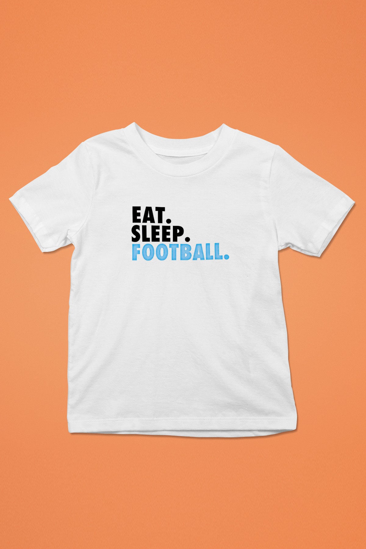 Futbol Baskılı Unisex Beyaz Çocuk Tişört - Tshirt