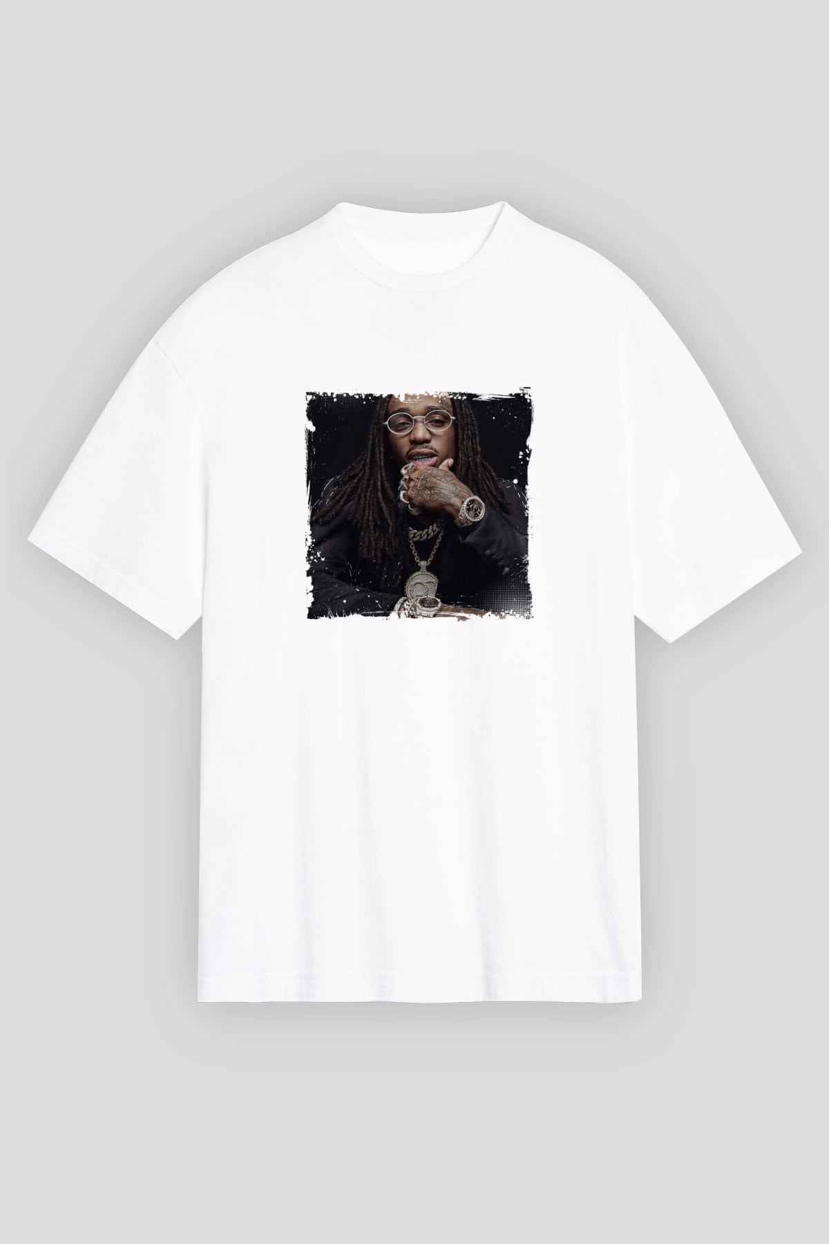Future Baskılı Unisex Beyaz Tişört