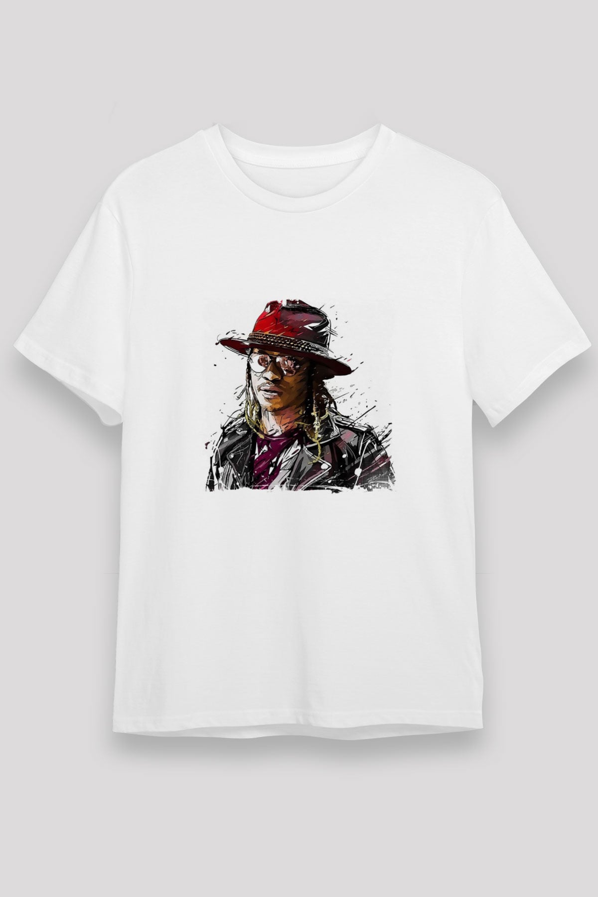 Future Baskılı Unisex Beyaz Tişört
