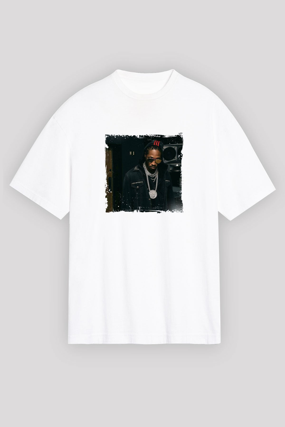 Future Baskılı Unisex Beyaz Tişört