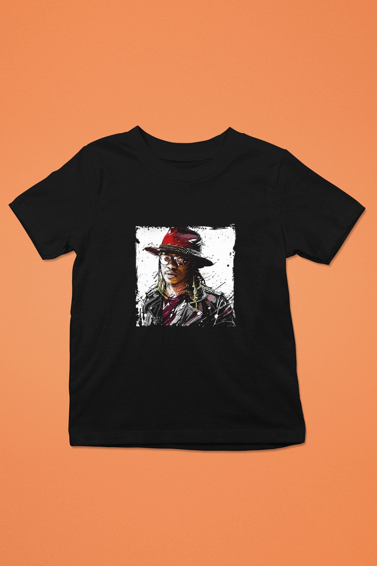 Future Baskılı Unisex Siyah Çocuk Tişört