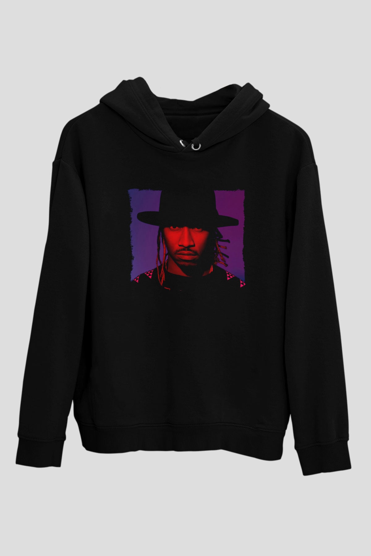 Future Siyah Unisex Kapüşonlu Sweatshirt