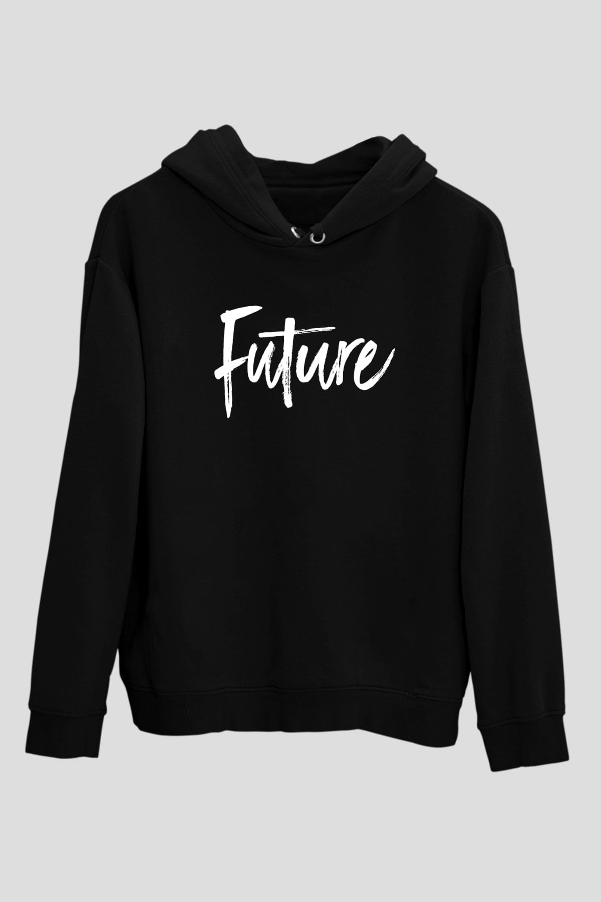 Future Siyah Unisex Kapüşonlu Sweatshirt