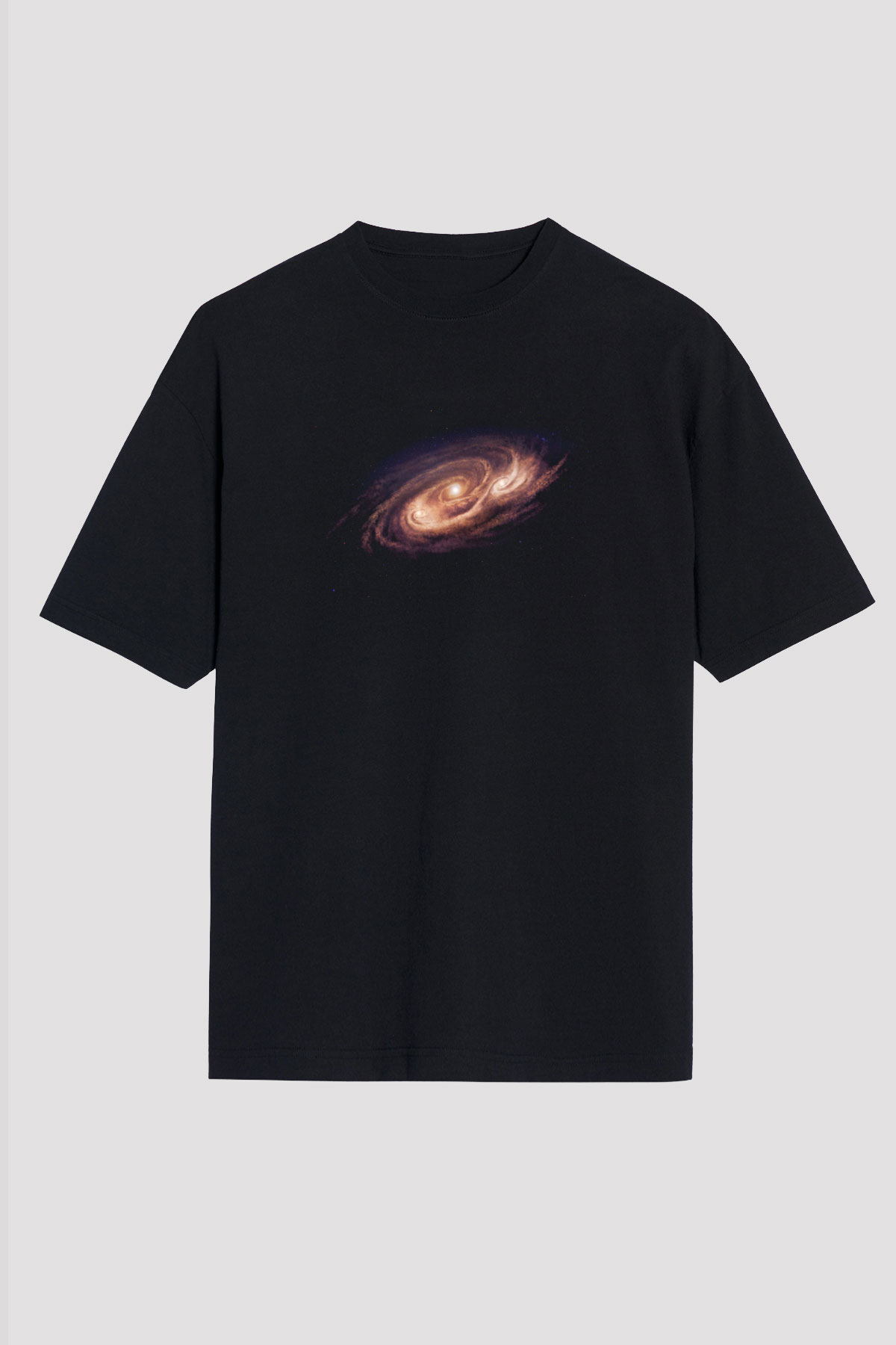 Galaksi Siyah Unisex Oversize Tişört T-Shirt