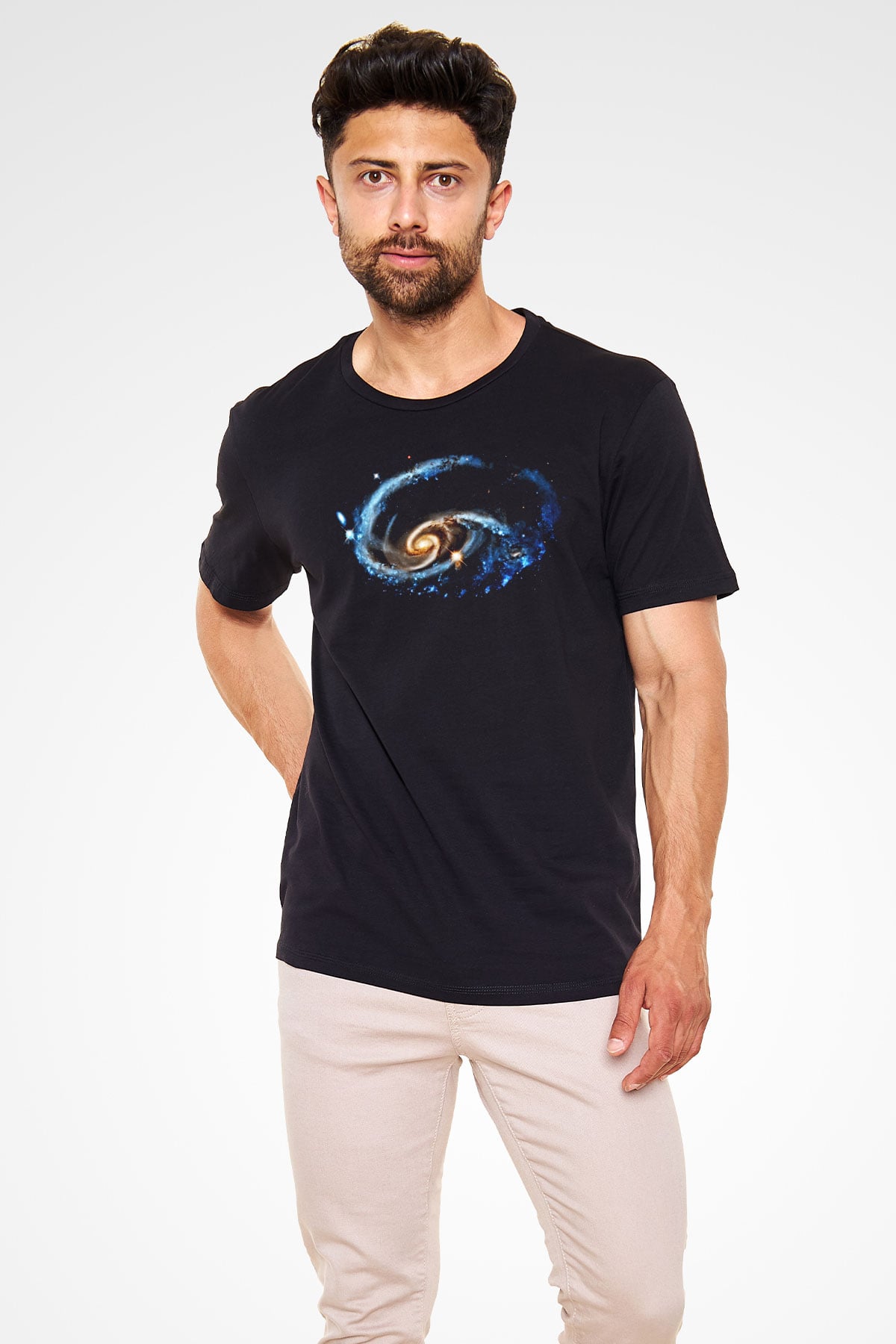 Galaksi Siyah Unisex Tişört T-Shirt - TişörtFabrikası