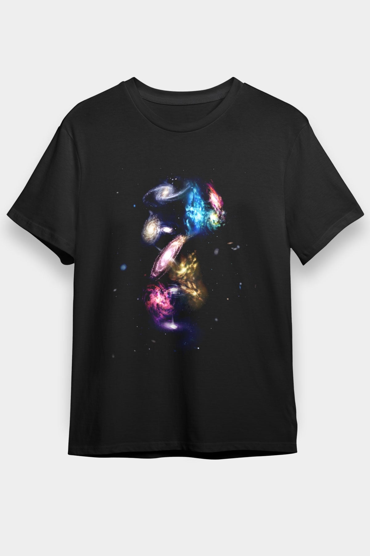 Galaksi Siyah Unisex Tişört T-Shirt - TişörtFabrikası