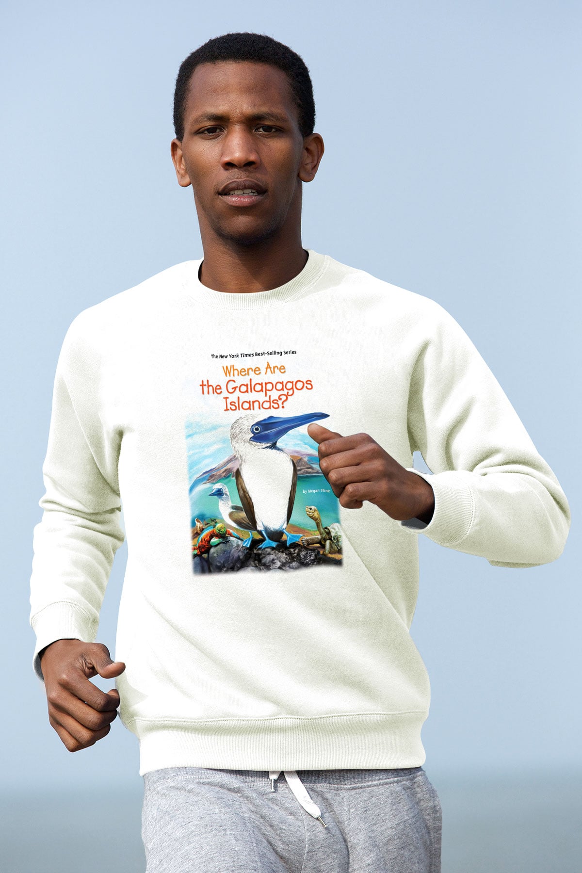 Galapagos Adaları Beyaz Unisex Sweatshirt