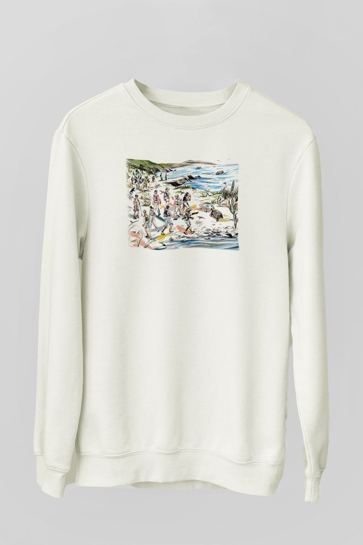 Galapagos Adaları Beyaz Unisex Sweatshirt