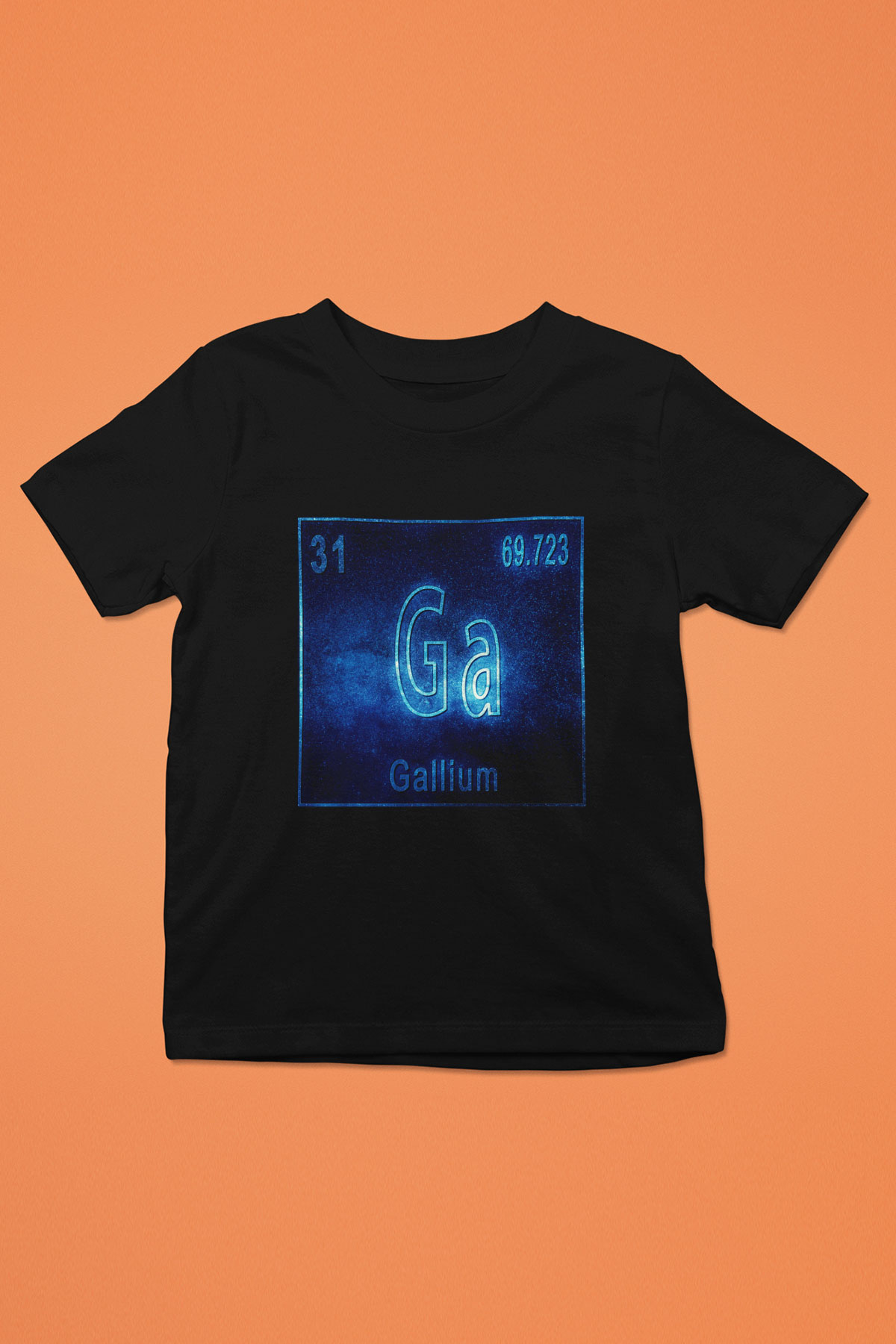 Galliyum Atom Numarası Baskılı Unisex Siyah Çocuk Tişört
