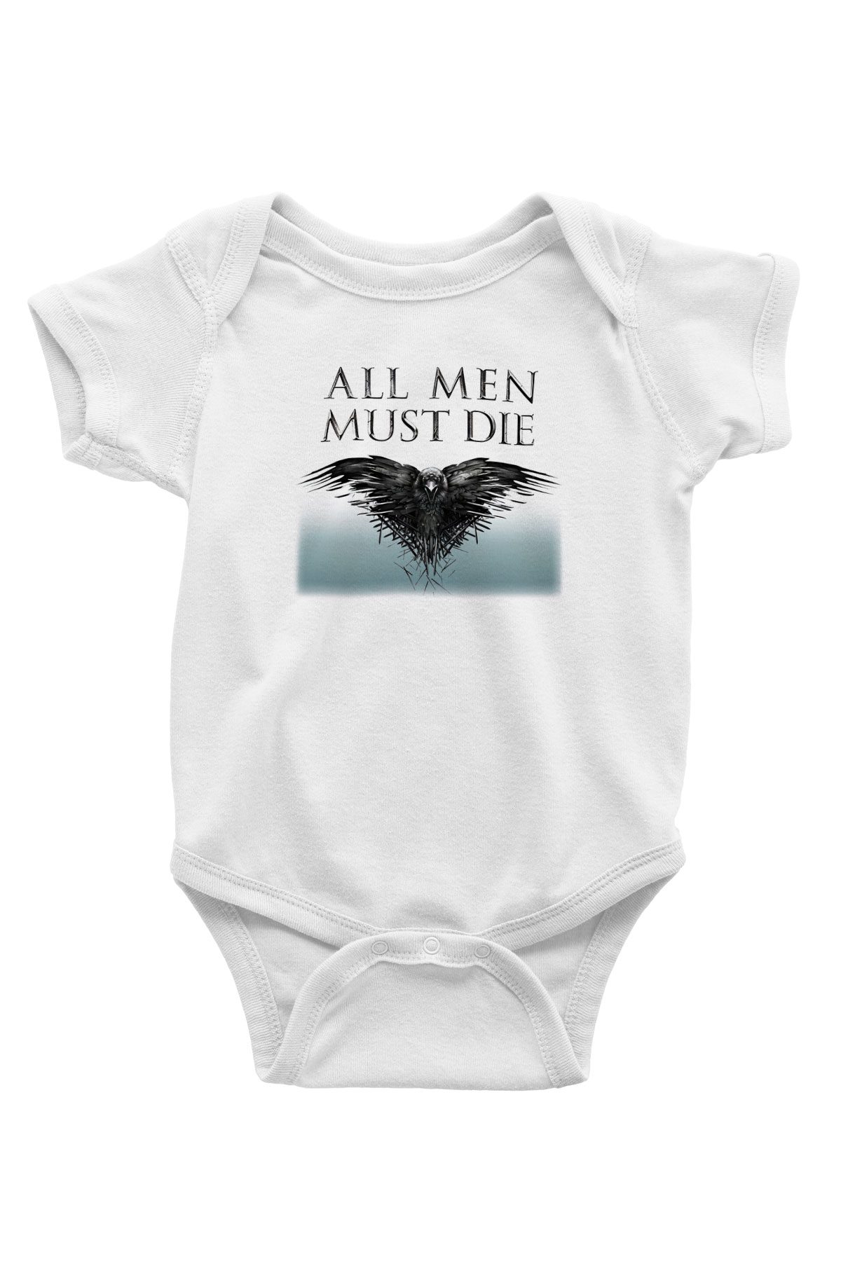 Game of Thrones Baskılı Beyaz Unisex Bebek Body - Zıbın