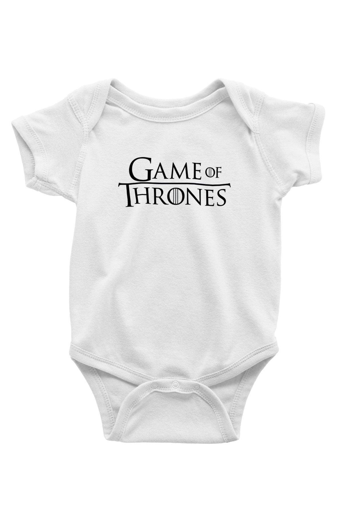 Game of Thrones Baskılı Beyaz Unisex Bebek Body - Zıbın