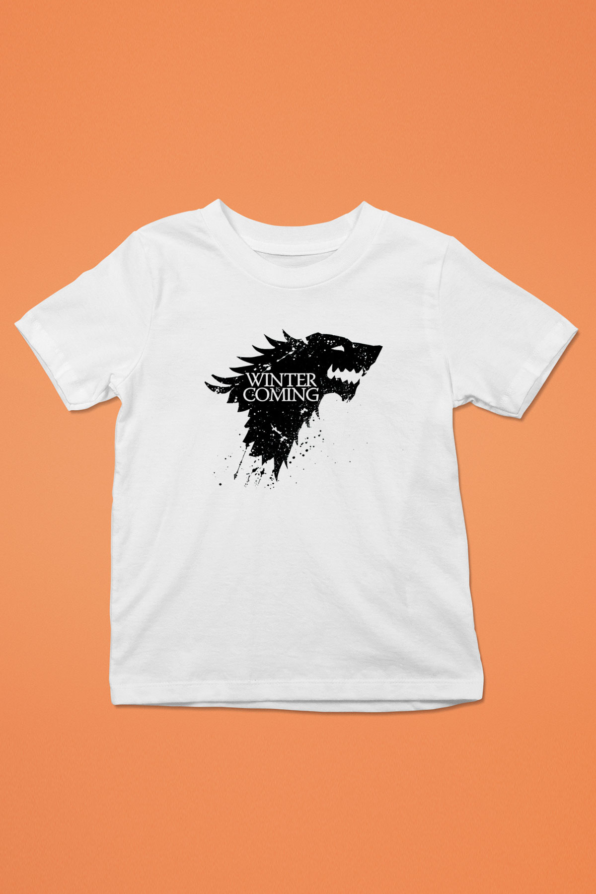 Game of Thrones Baskılı Beyaz Unisex Çocuk Tişört