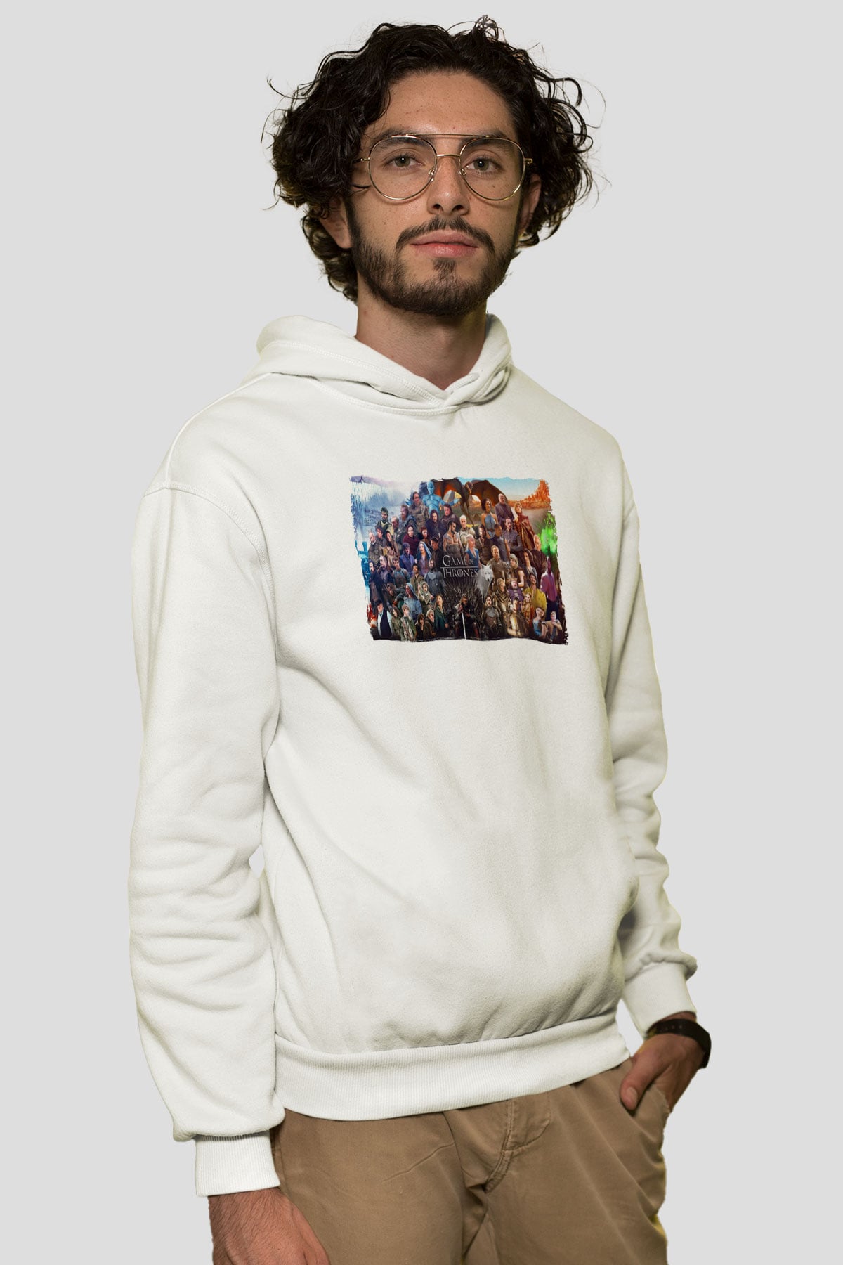 Game of Thrones Beyaz Unisex Hoodie