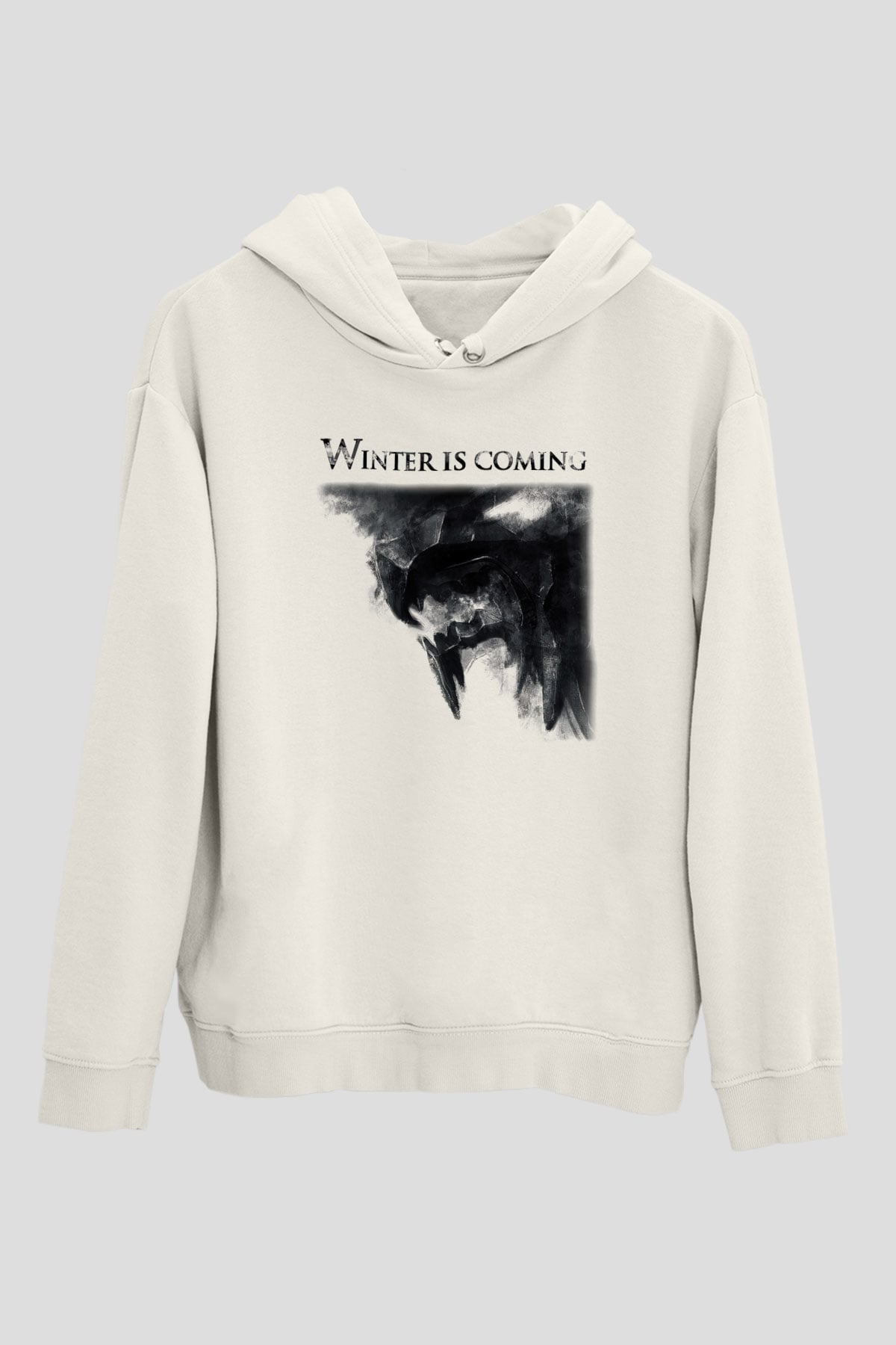 Game of Thrones Beyaz Unisex Kapşonlu Sweatshirt