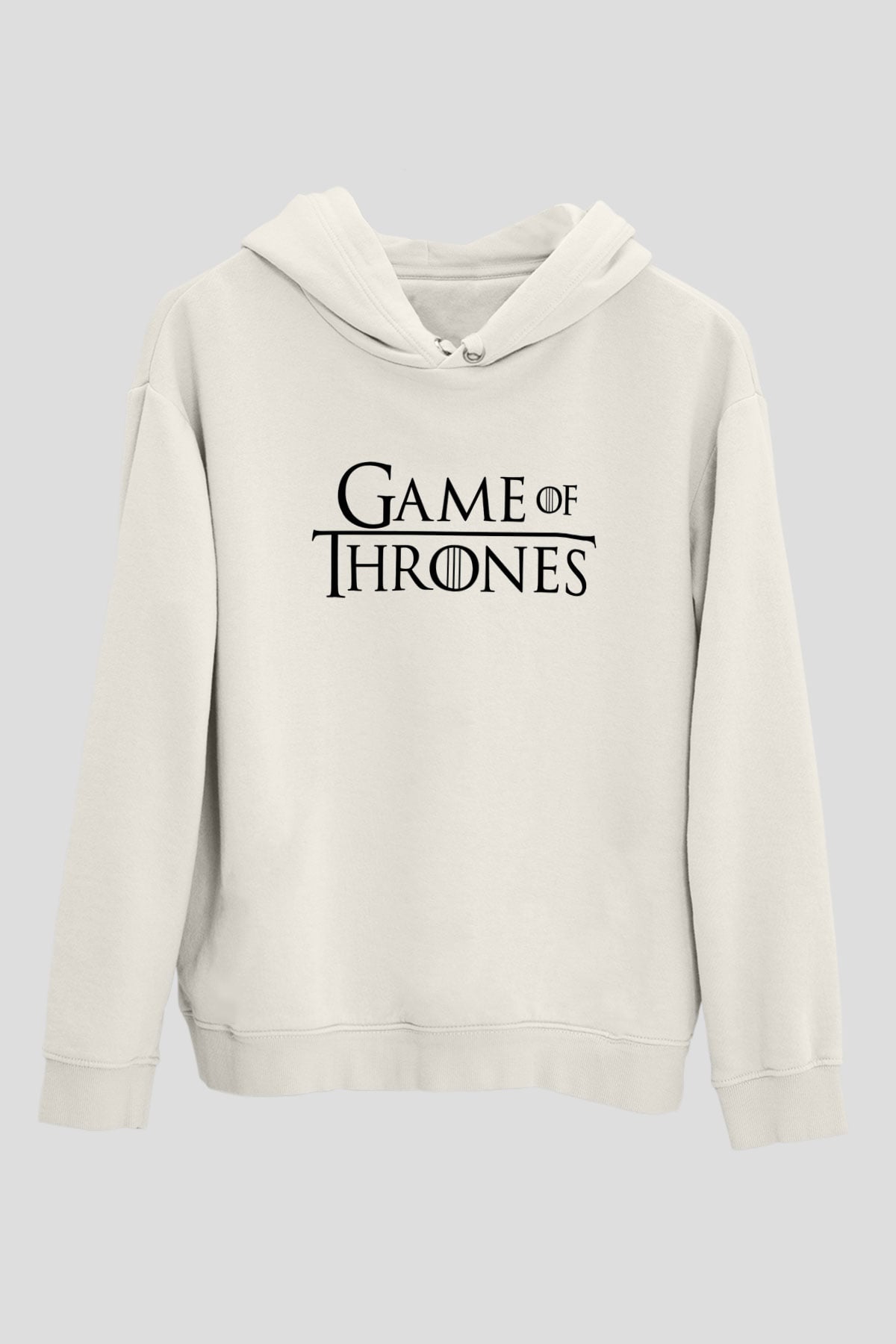 Game of Thrones Beyaz Unisex Kapşonlu Sweatshirt