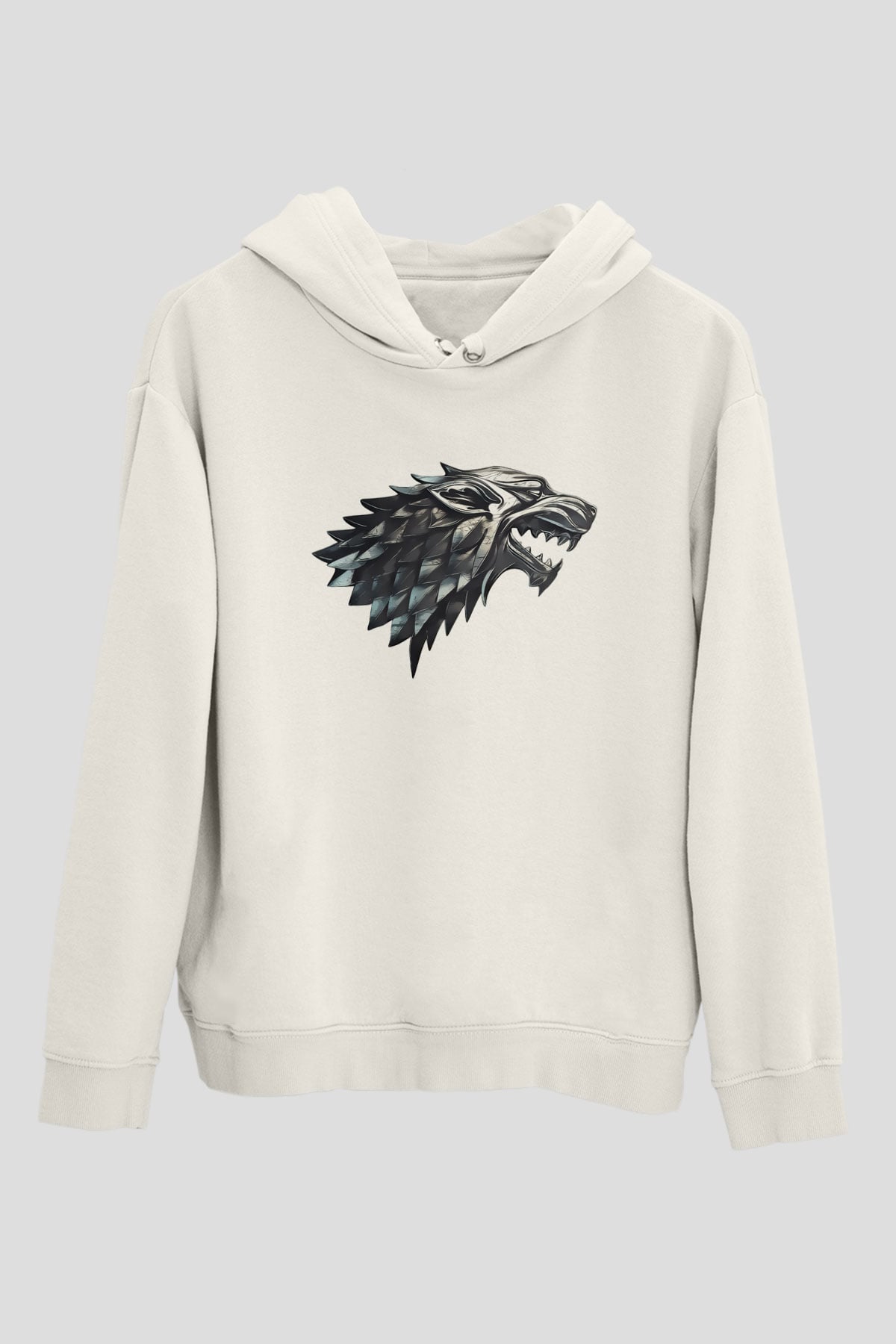Game of Thrones Beyaz Unisex Kapşonlu Sweatshirt