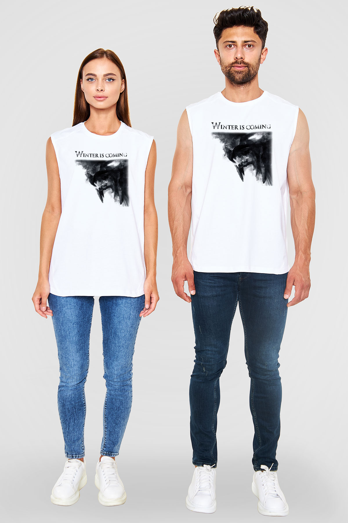 Game of Thrones Beyaz Unisex Kolsuz Tişört