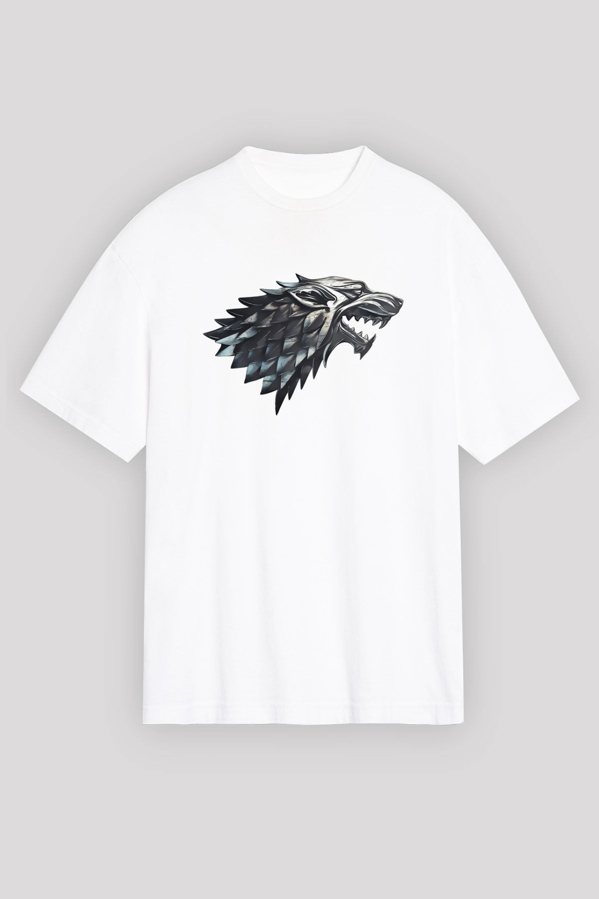 Game of Thrones Beyaz Unisex Oversize Tişört T-Shirt