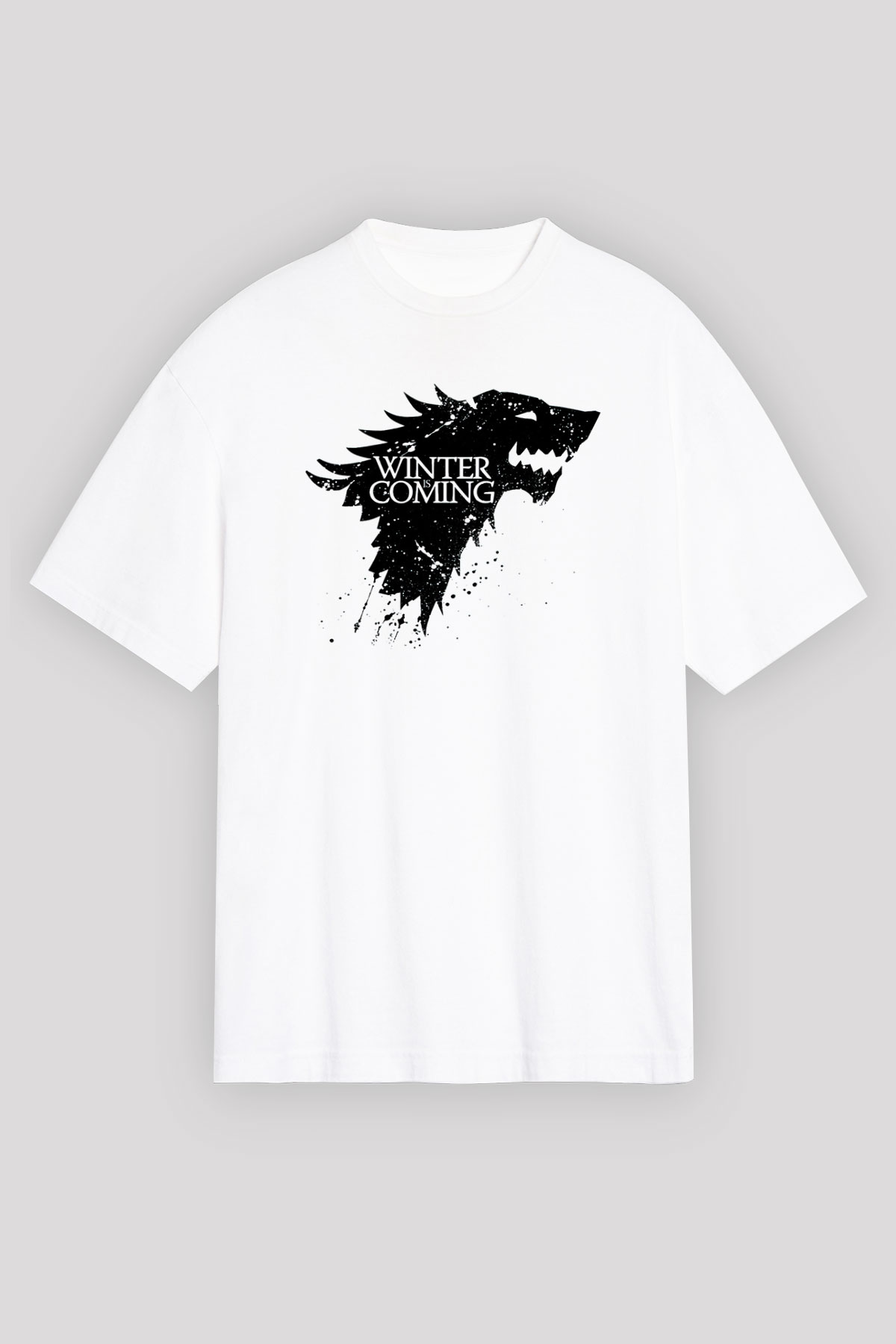 Game of Thrones Beyaz Unisex Oversize Tişört T-Shirt