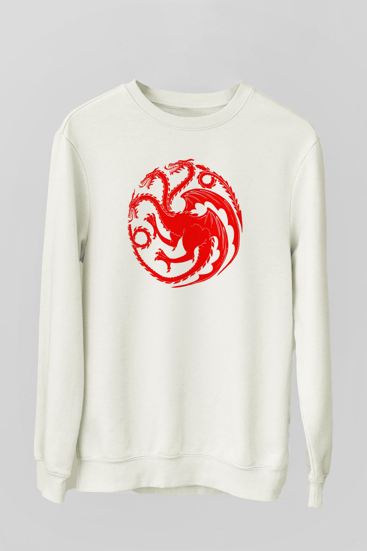 Game of Thrones Beyaz Unisex Sweatshirt