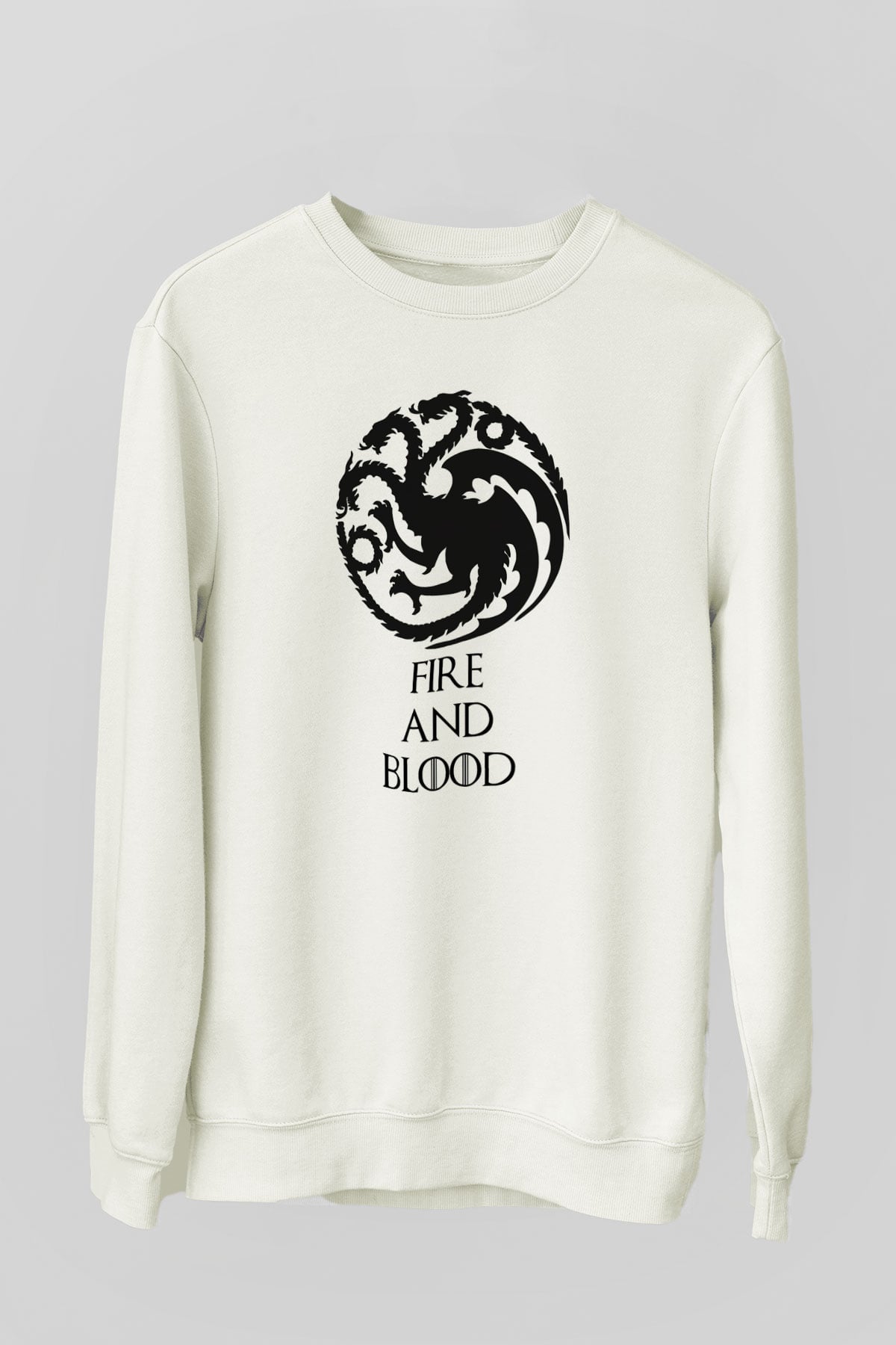 Game of Thrones Beyaz Unisex Sweatshirt