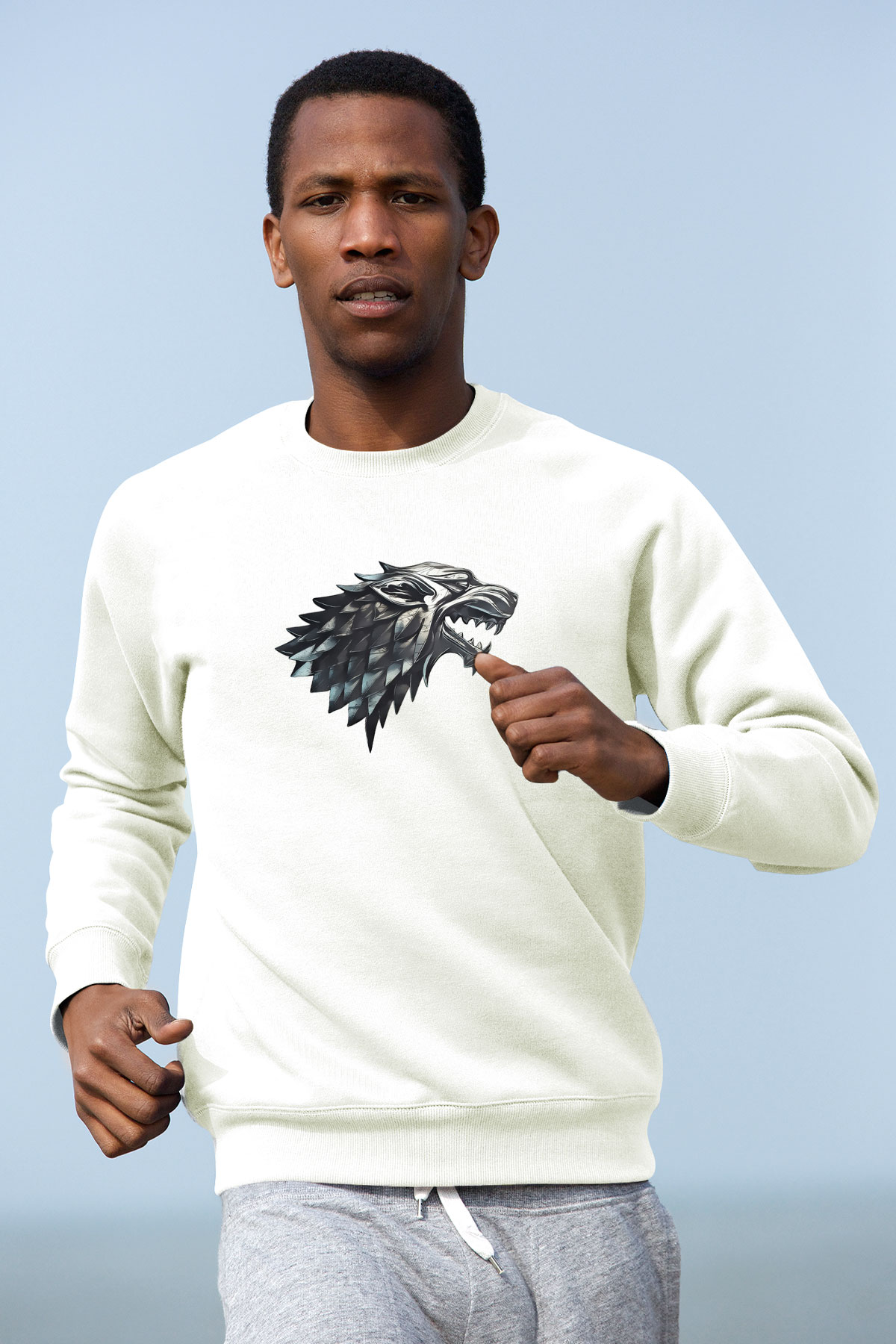 Game of Thrones Beyaz Unisex Sweatshirt