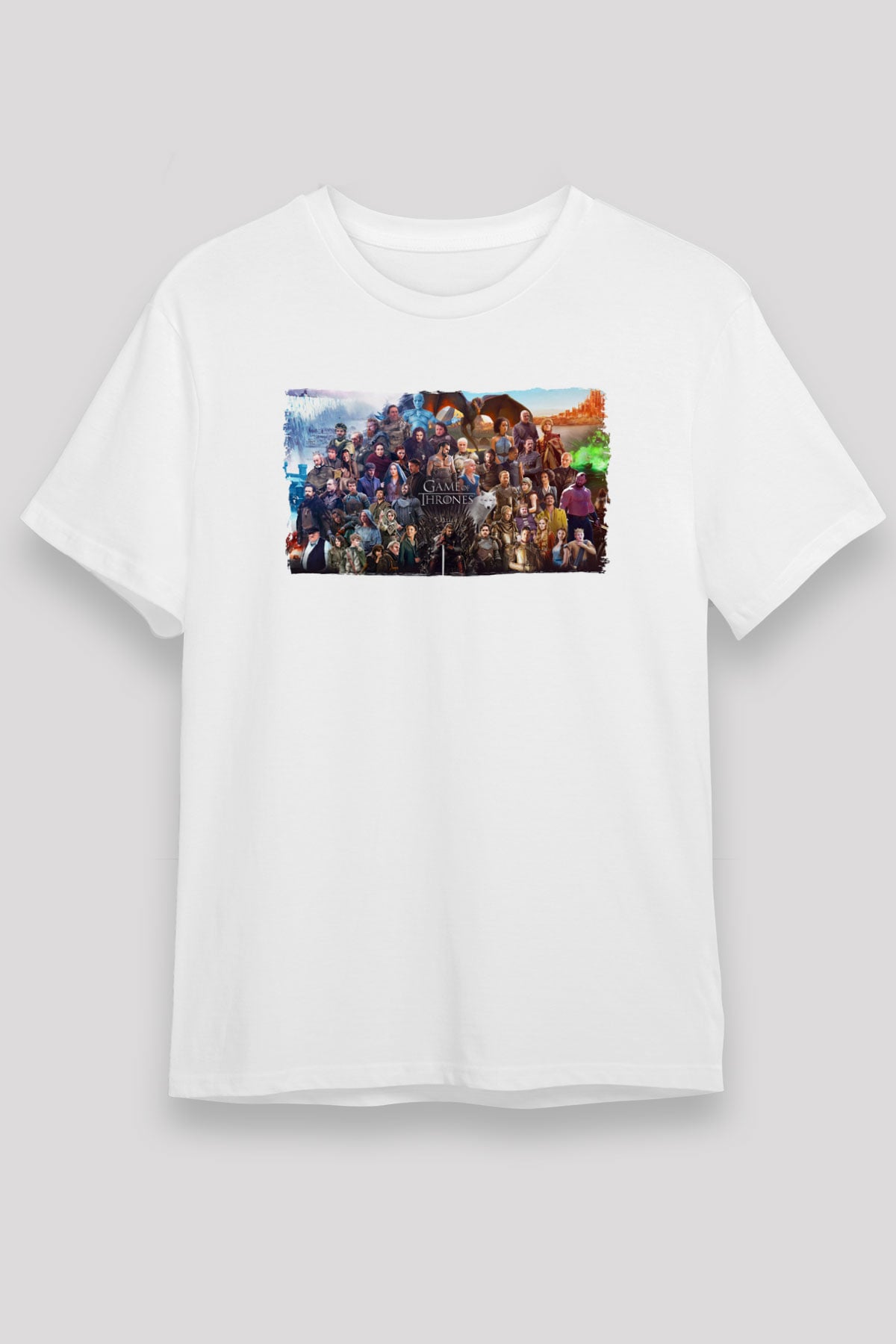 Game of Thrones Beyaz Unisex Tişört T-Shirt