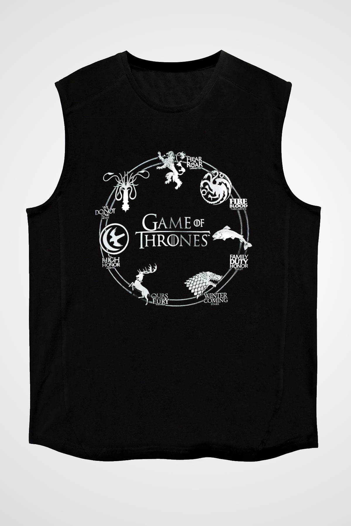 Game of Thrones Siyah Unisex Kolsuz Tişört