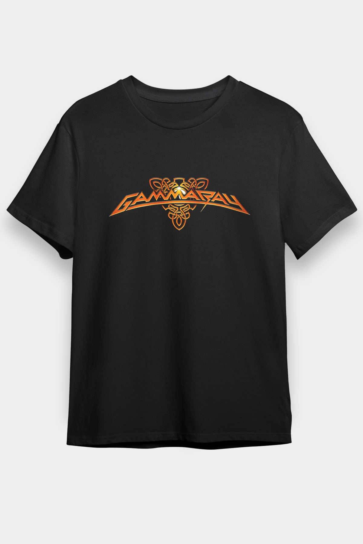 Gammaray Baskılı Unisex Siyah Tişört - Tshirt