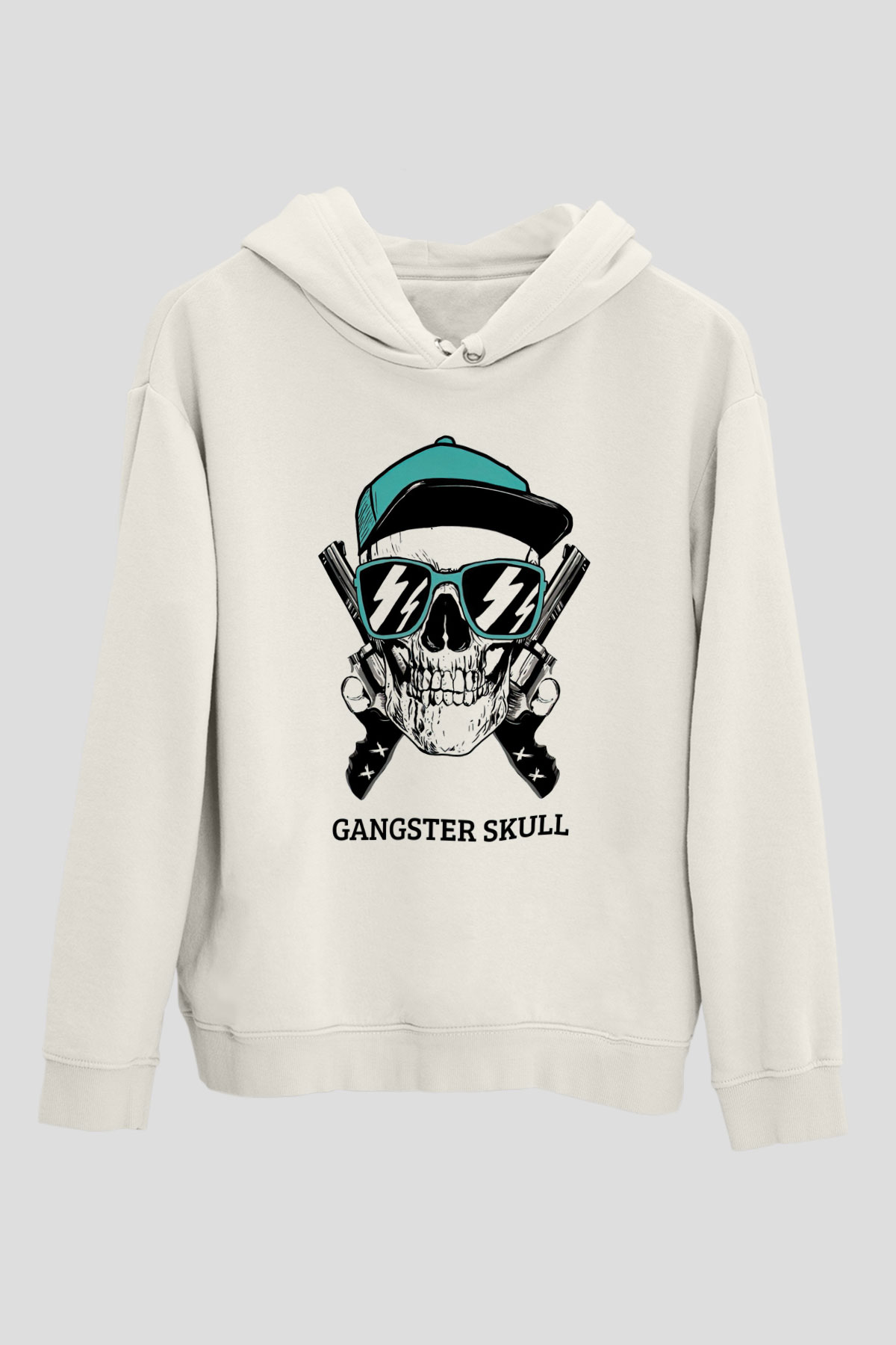 Gangster Kuru KafaBeyaz  Unisex Hoodie