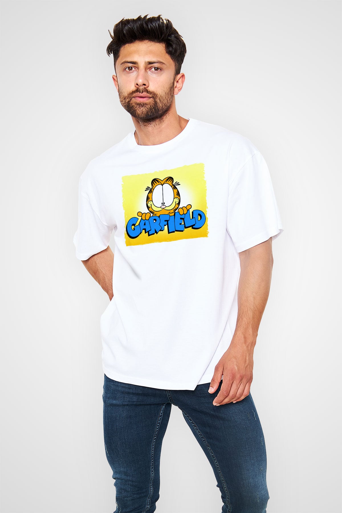 Garfield Beyaz Unisex Tişört