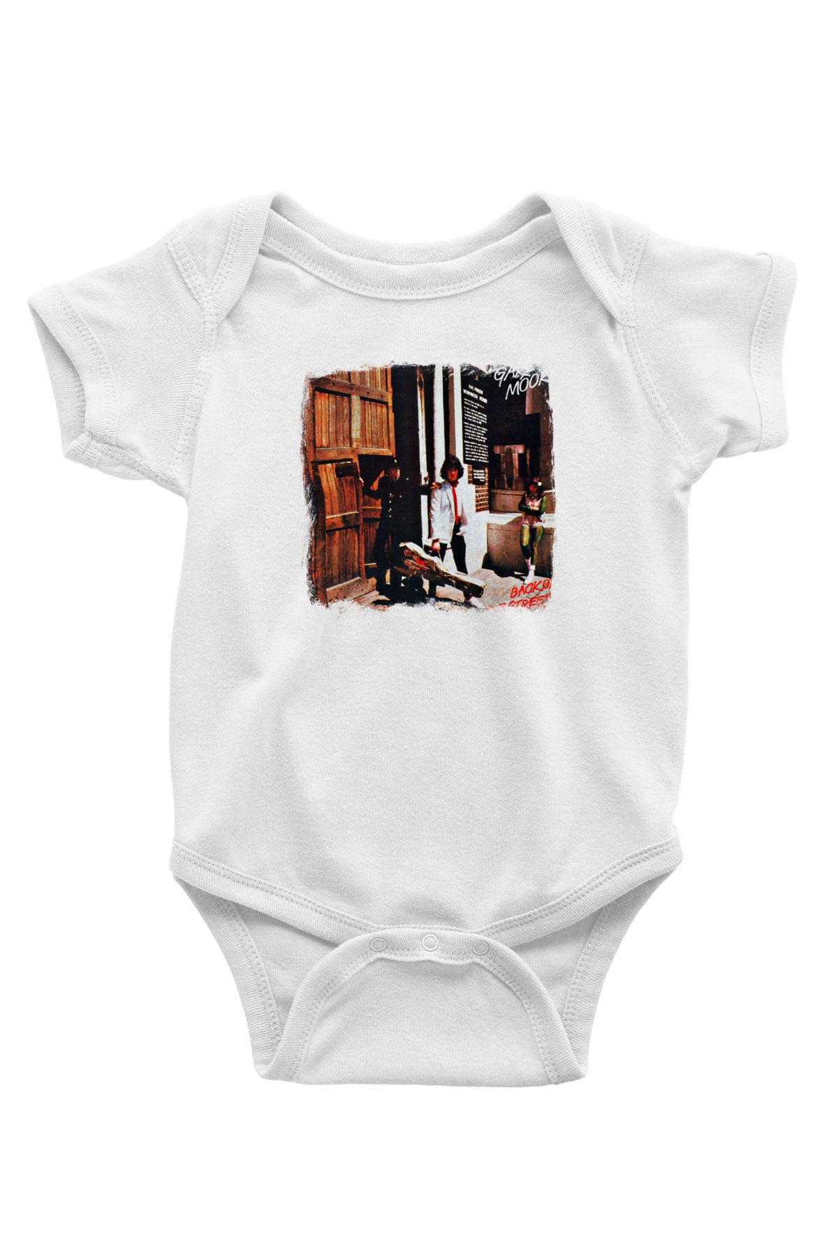 Gary Moore Baskılı Unisex Beyaz Bebek Body - Zıbın