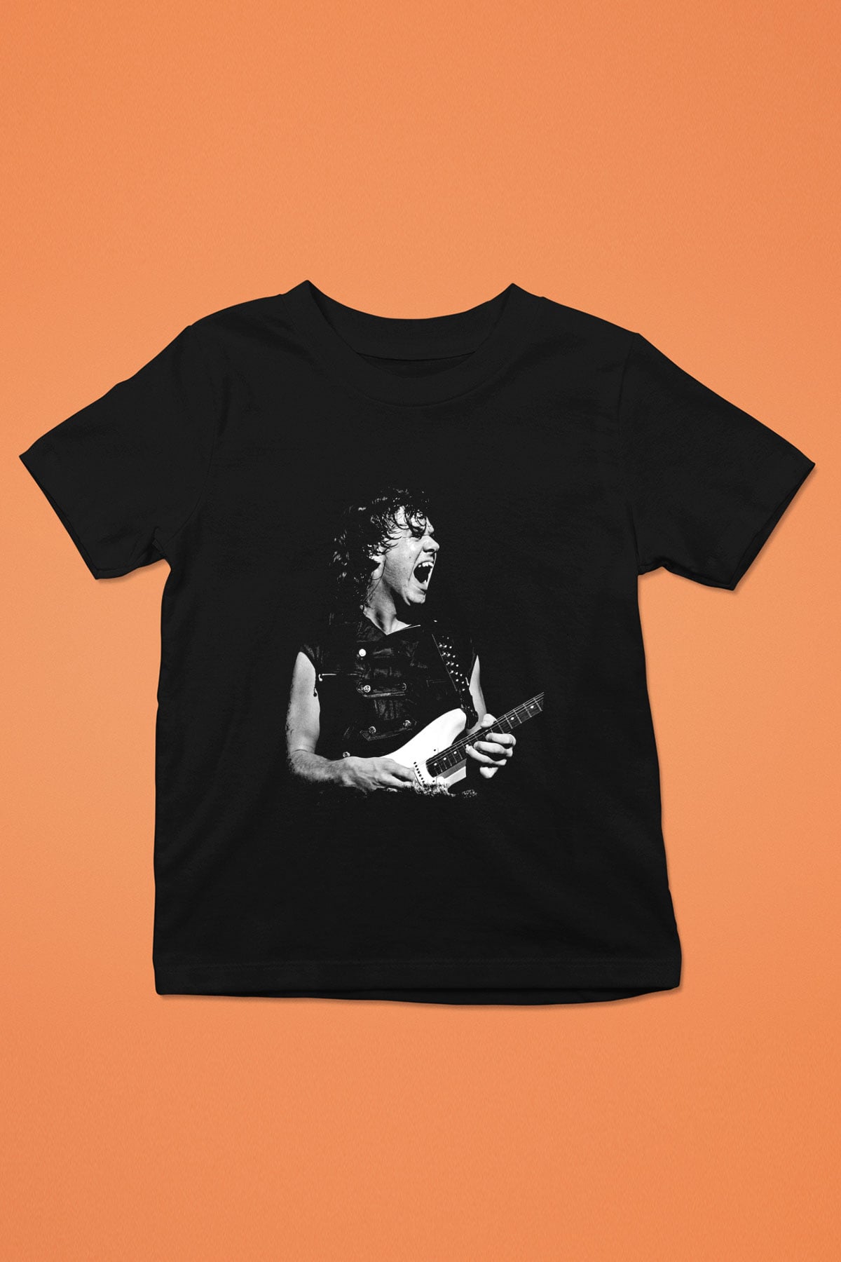 Gary Moore Baskılı Unisex Siyah Çocuk Tişört