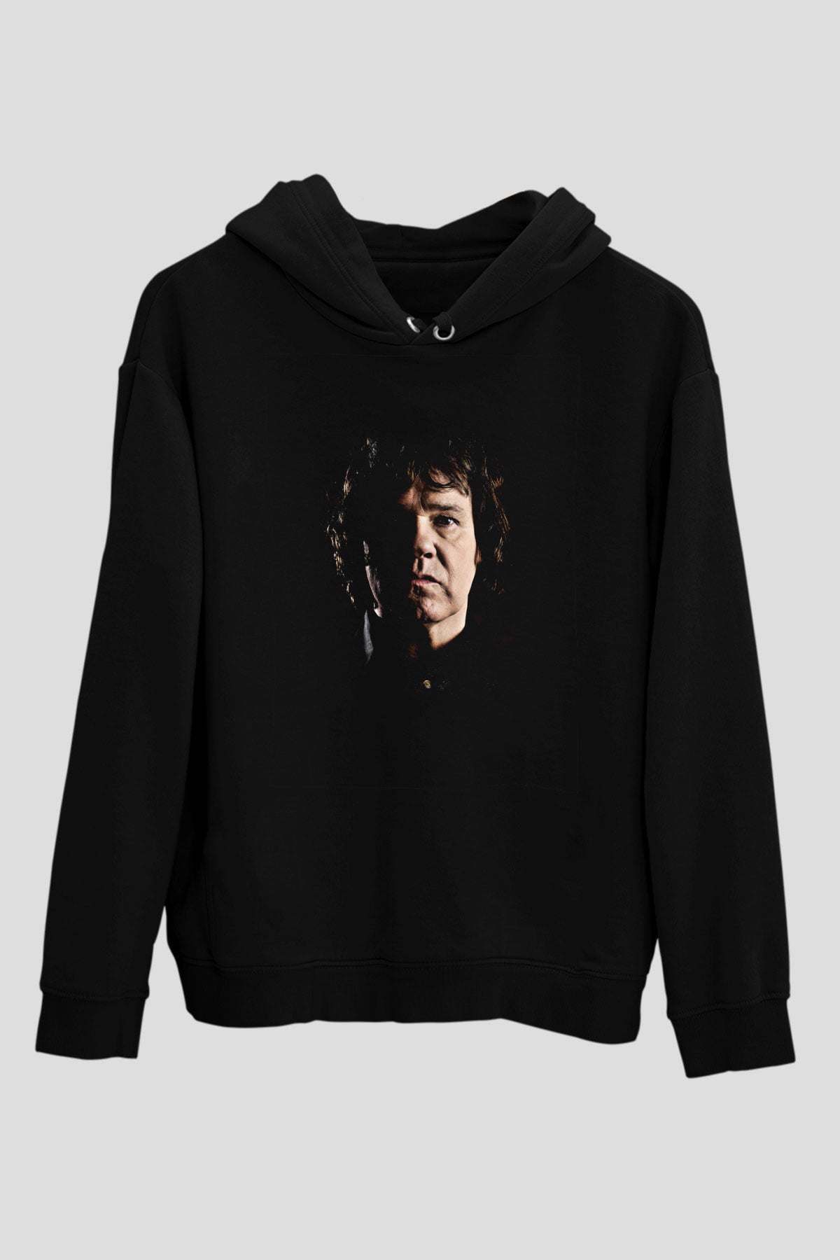 Gary Moore Baskılı Unisex Siyah Hoodie